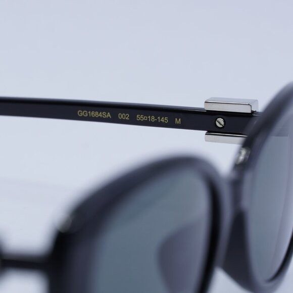 Gucci 🕶️ New Gucci GG1684SA 002 Sunglasses - Shiny Black Frame Size ONE SIZE - 6 Thumbnail