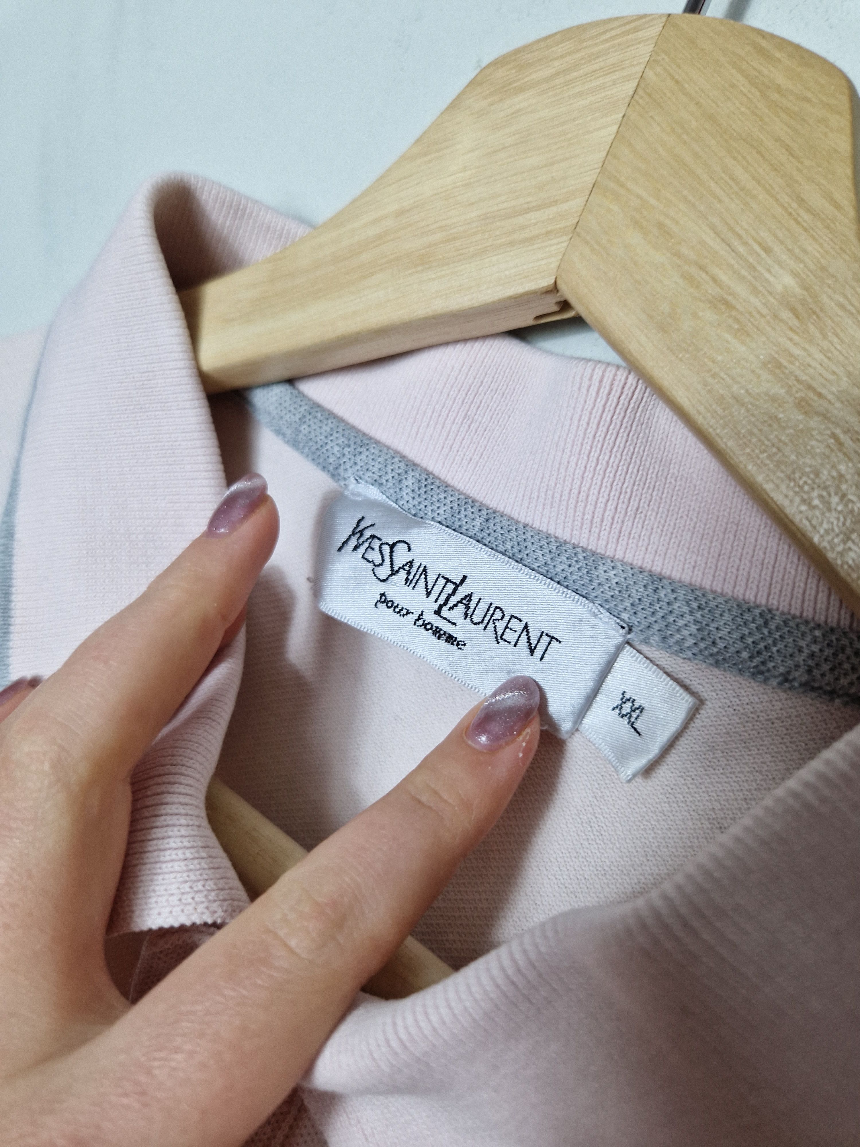 Yves Saint Laurent Yves Saint Laurent pink polo t-shirt Size US XXL / EU 58 / 5 - 5 Thumbnail