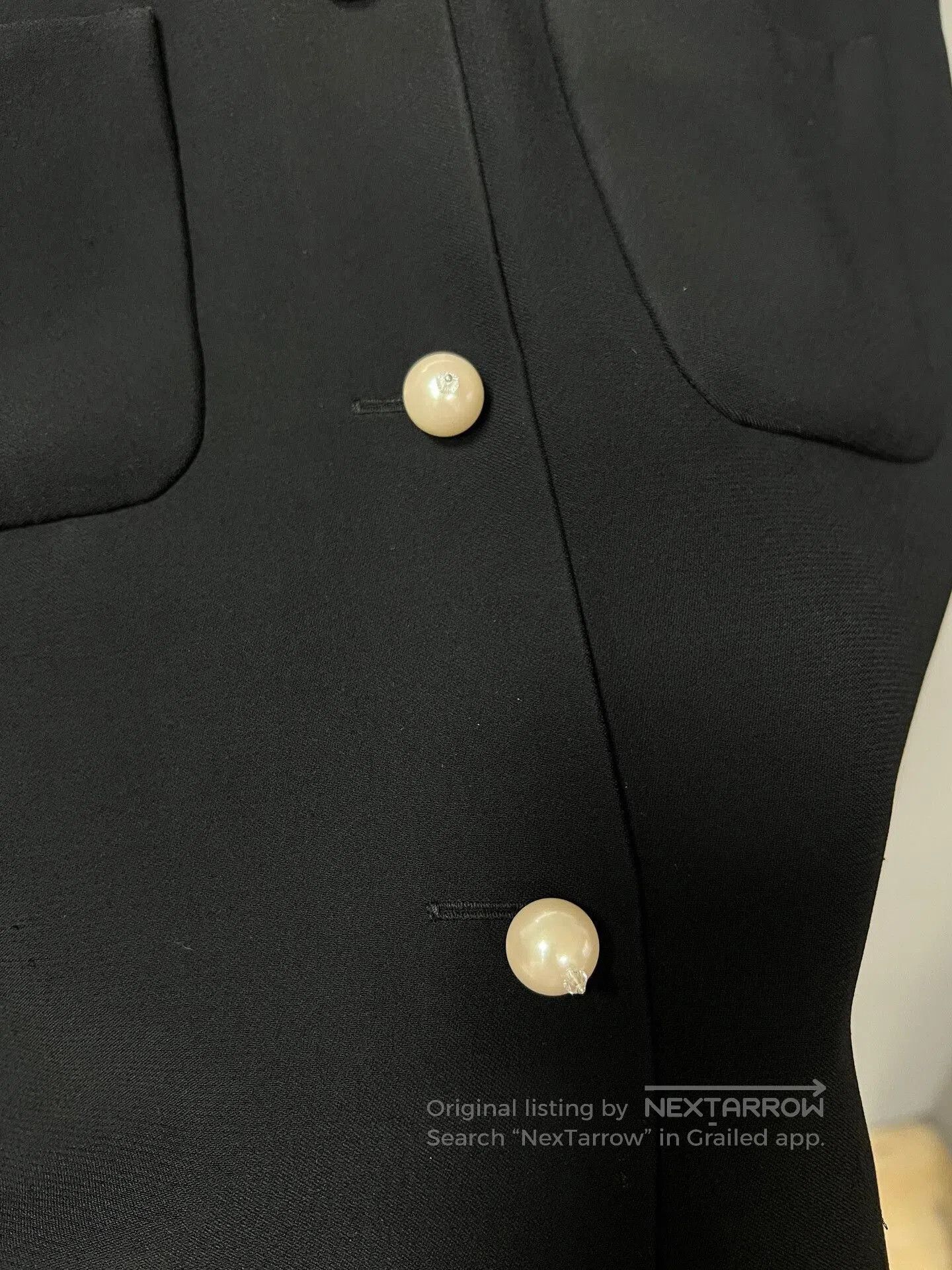 Miu Miu miu miu black and white pearl skirt. Size 37" - 3 Thumbnail