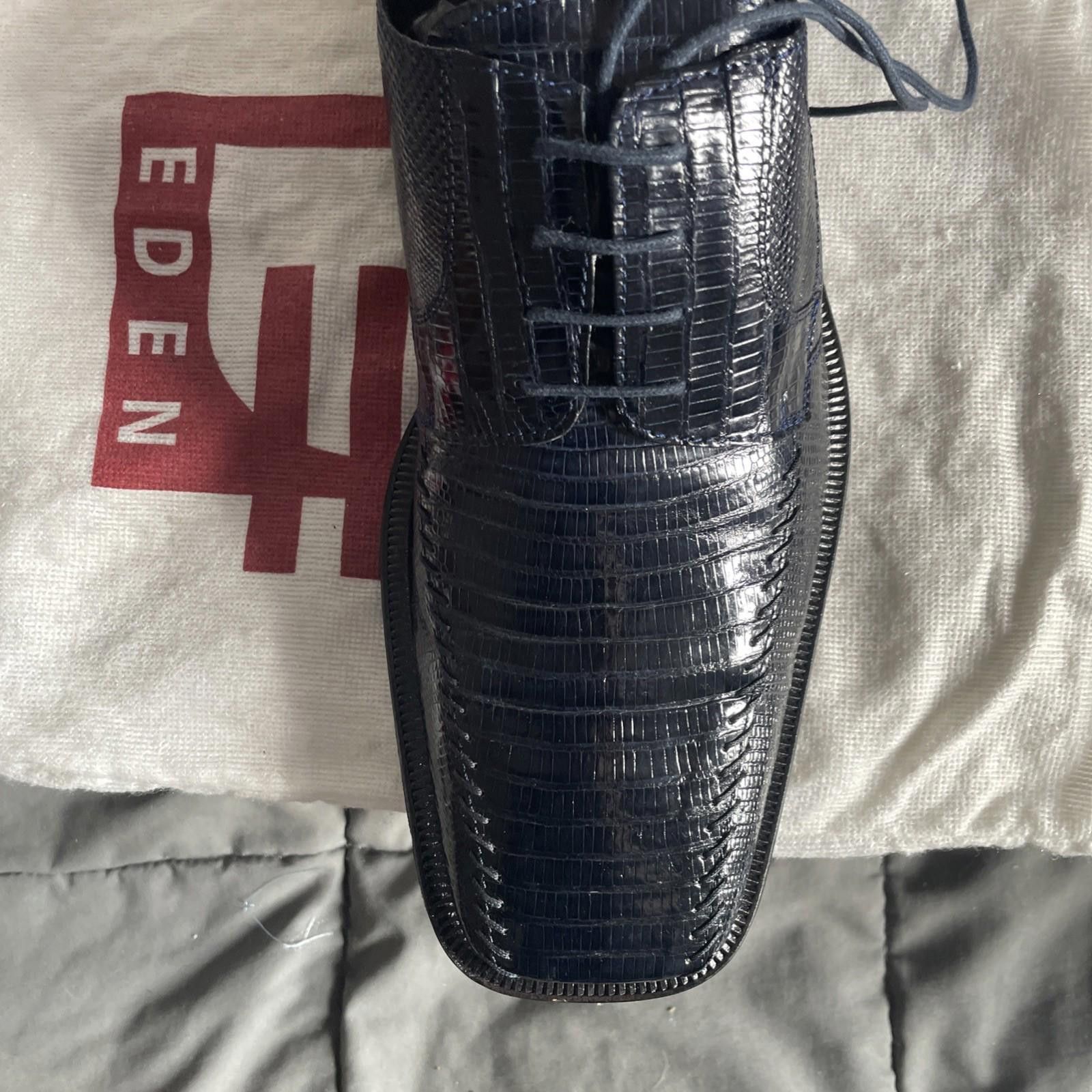 David Eden David Eden Leonard Crocodile / Teju Lizard Blue Size 11 Men Size US 10 / EU 43 - 6 Thumbnail