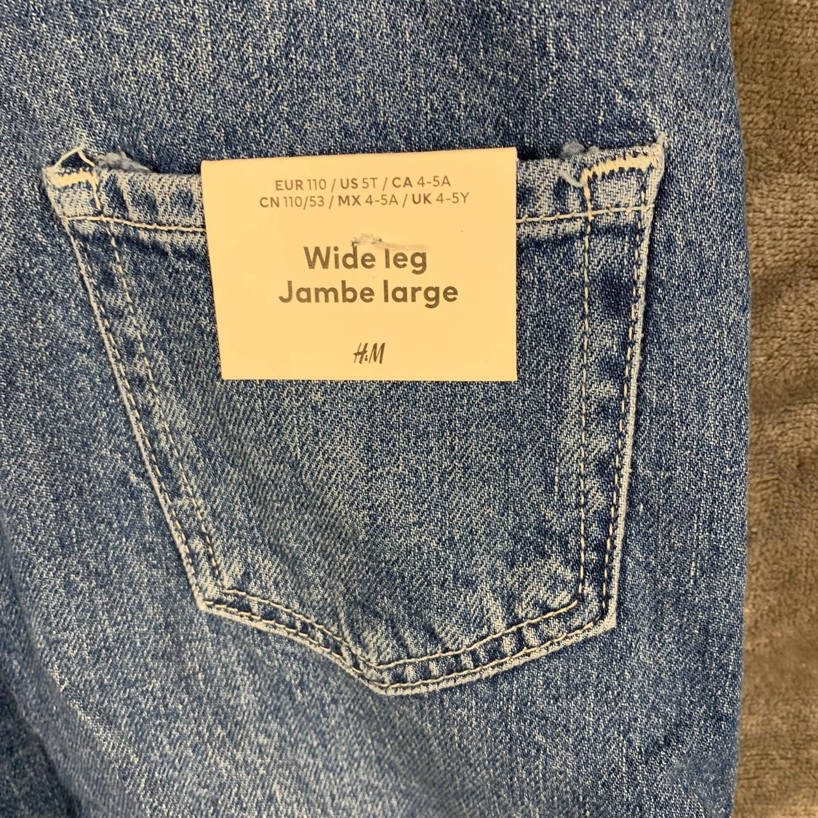 H&M NEW H&M Demin Overalls Boys Size 5T Carpenter Wide Leg (381) Size US 26 / EU 42 - 5 Thumbnail