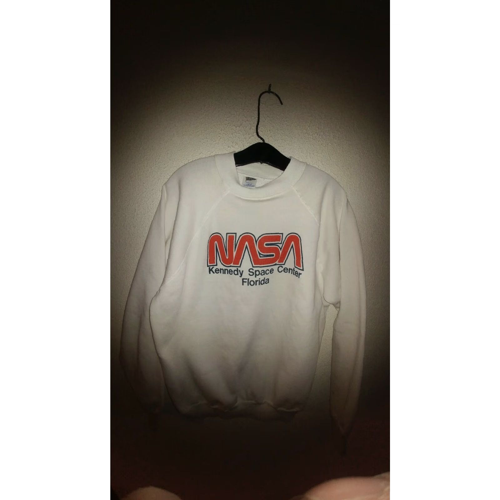 NASA VINTAGE NASA Made In USA Crewneck Sweatshirt White L Mens Crewneck Cotton Blend Street Hype Wear Pullover Pullover Sweater Size L White Men Size US L / EU 52-54 / 3 - 2 Thumbnail
