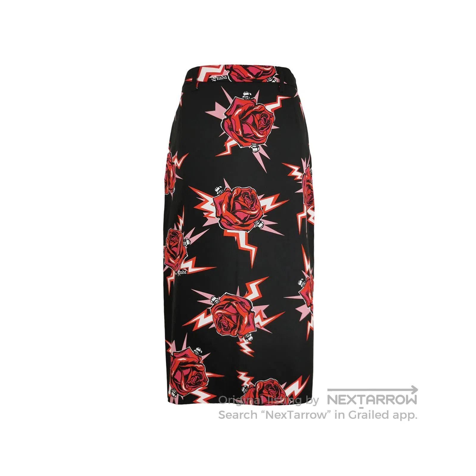 Prada Prada Floral Print Cotton Midi Skirt . Size 39" - 1 Thumbnail