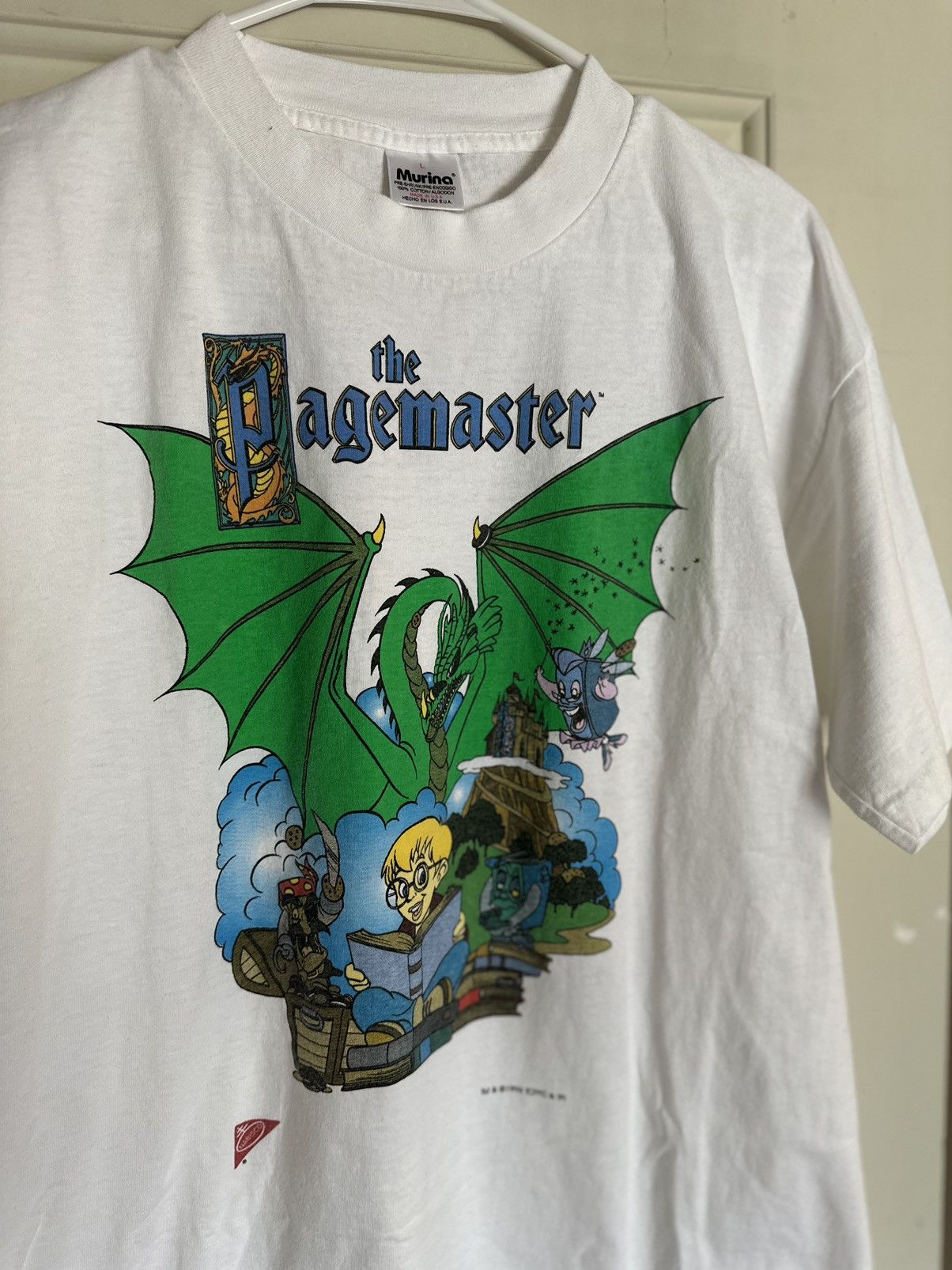 Vintage 1994 The Pagemaster Single Stitch T-Shirt Size US L / EU 52-54 / 3 - 4 Thumbnail