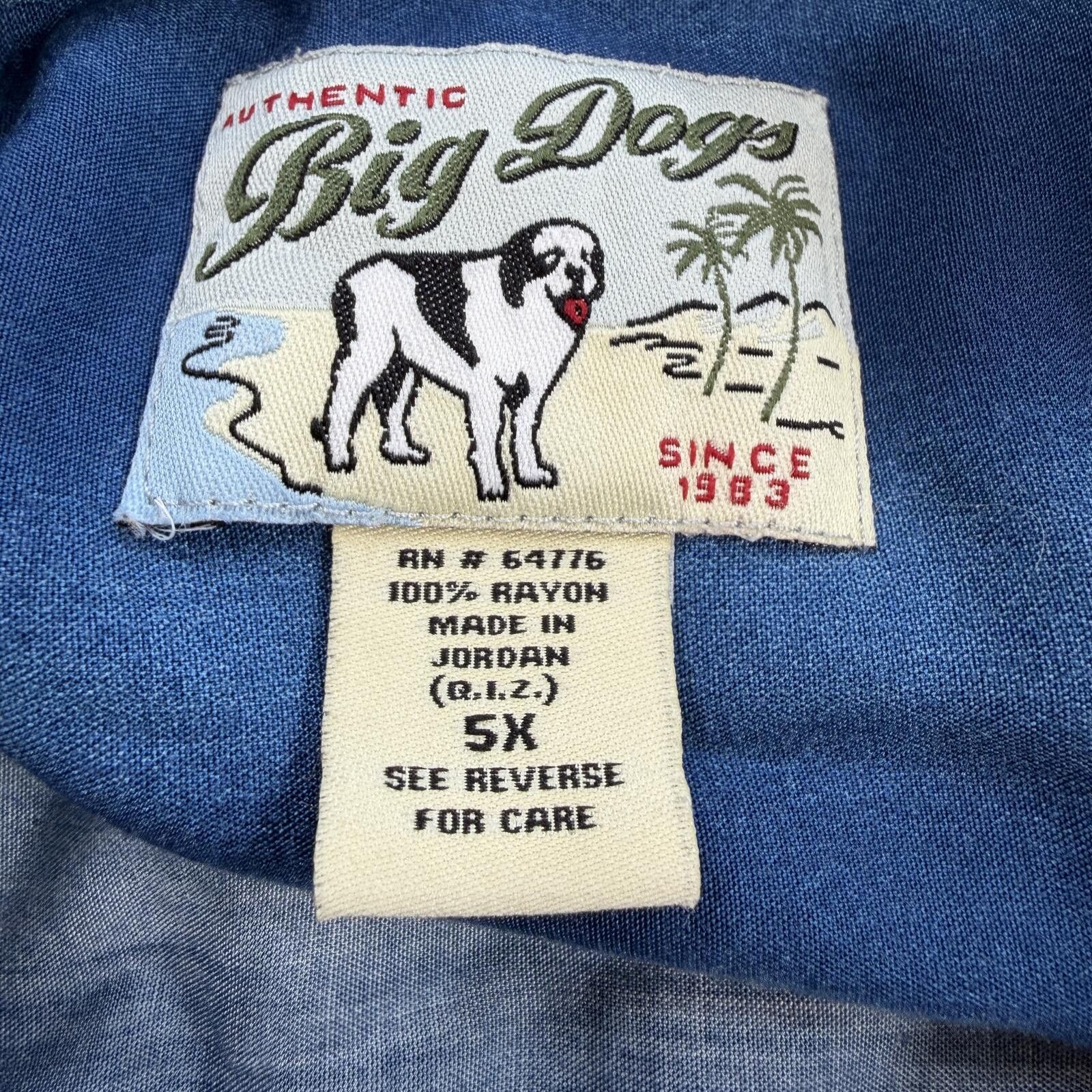 Big Dogs Vintage Big Dogs Hawaiian Rayon Shirt 5X Y2K AOP Button Up Size US XXL / EU 58 / 5 - 4 Thumbnail