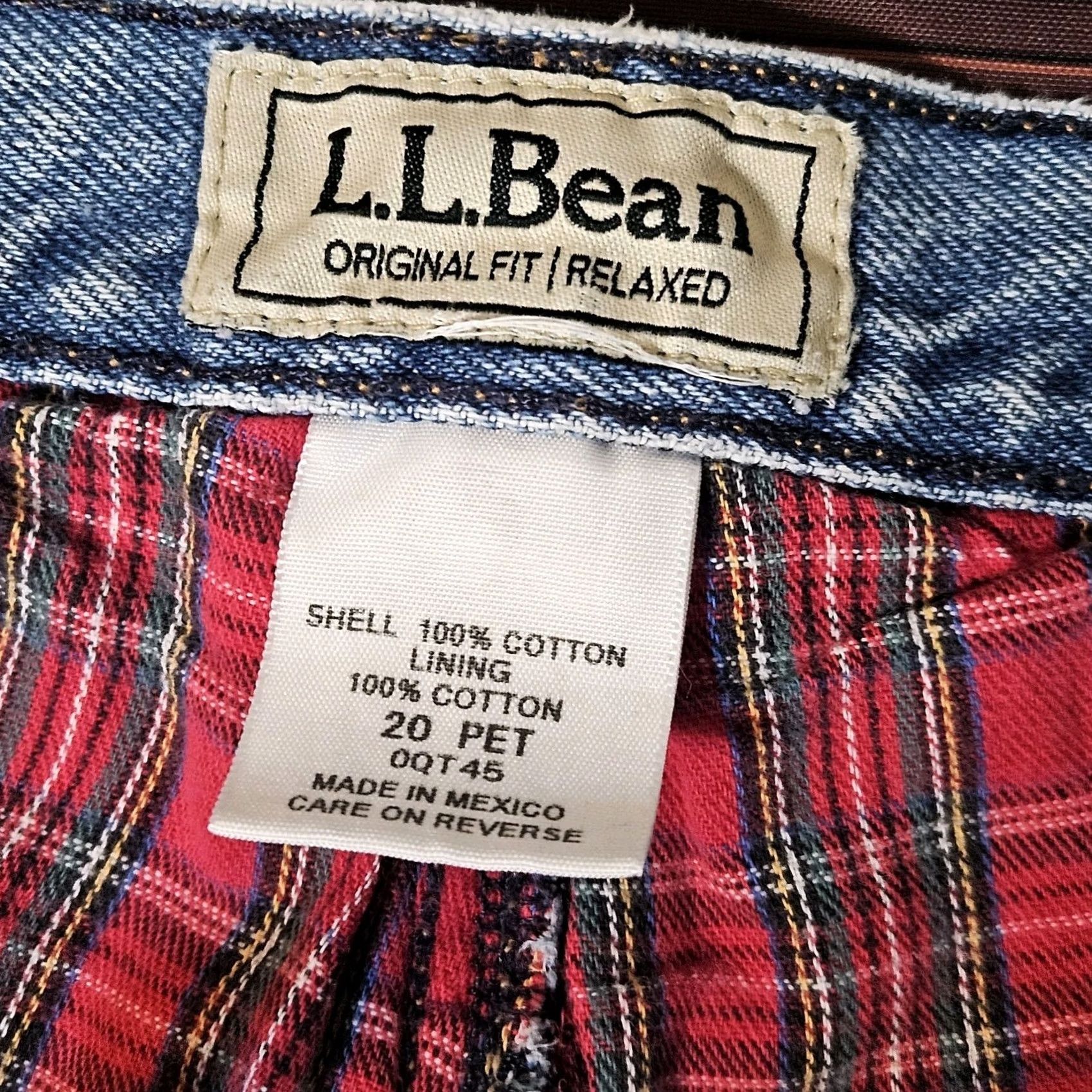 Vintage LL Bean Womens Jeans Denim 36x28 Flannel Lined Size 20 Blue Regular Inseam 28 Womens Jeans Size 42" / US 20 - 7 Thumbnail