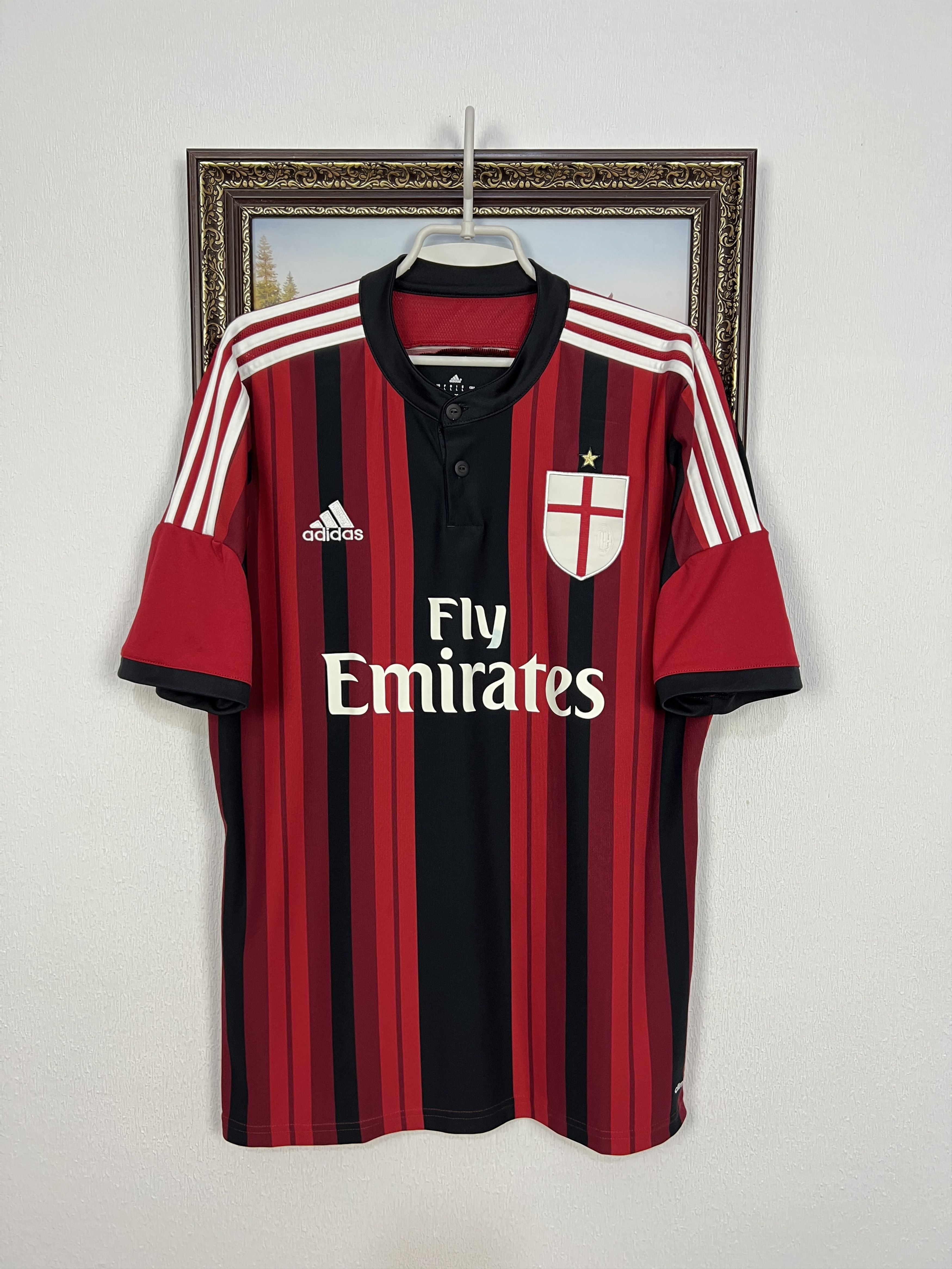 Adidas AC Milan Home football shirt 2014 Soccer Adidas Jersey Mens Size US L / EU 52-54 / 3 - 1 Thumbnail