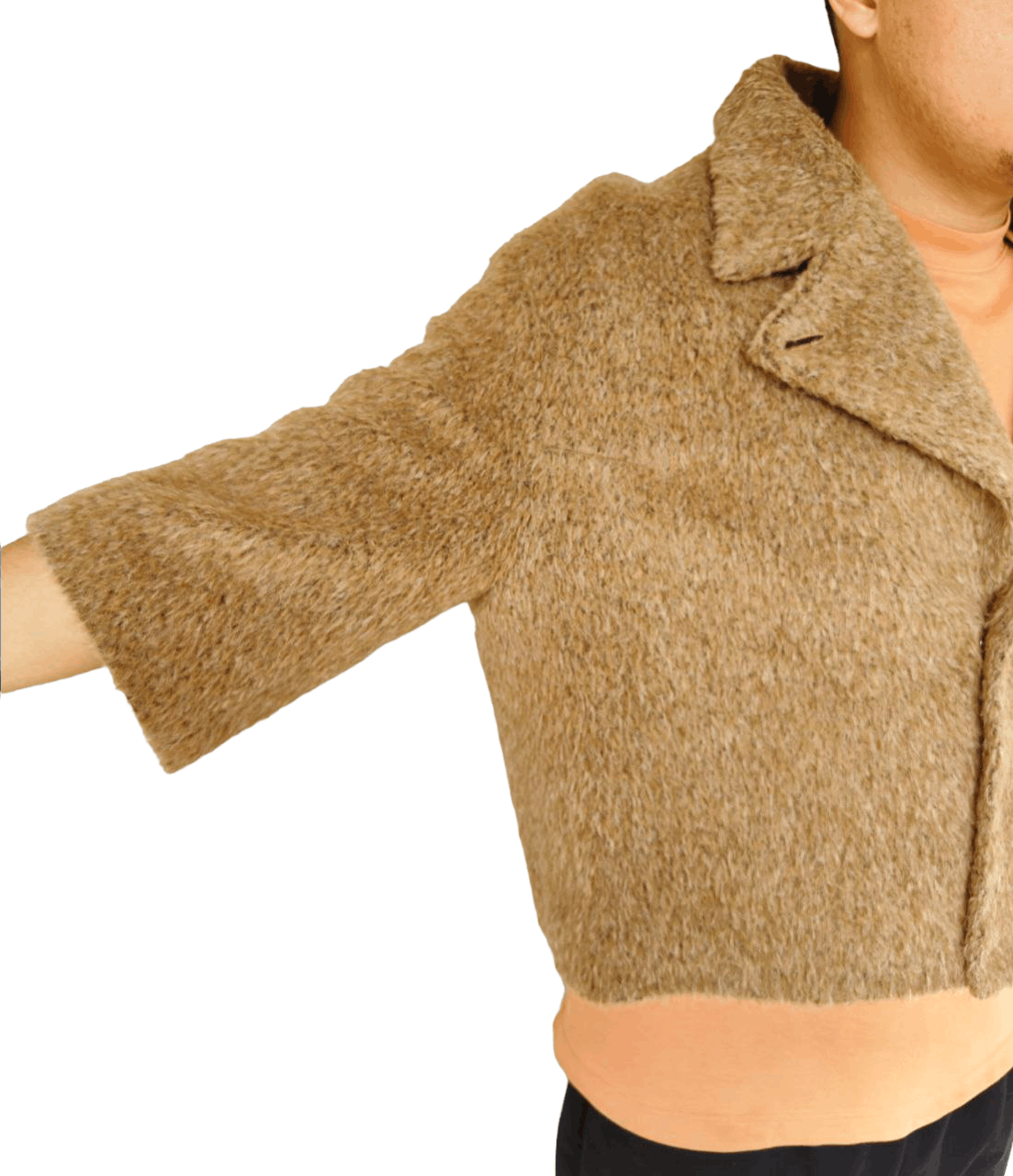 Yohji Yamamoto Y's Drop Shoulder Crop Alpaca fur Jacket Size M / US 6-8 / IT 42-44 - 4 Thumbnail