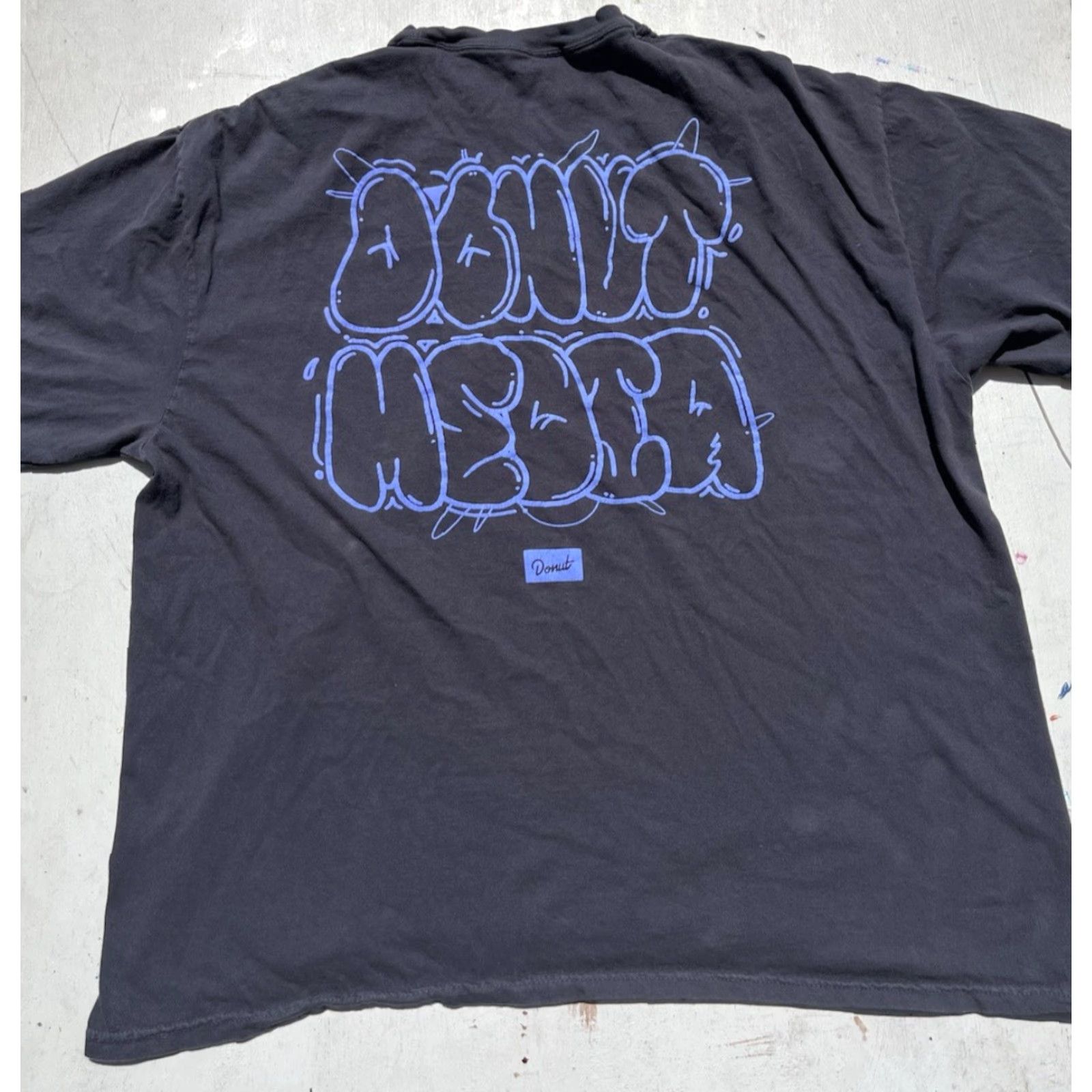 Vintage Men’s Donut T-Shirt Black 3XL Oversized Media Street Hip Hop City Shirt Men Size US XXL / EU 58 / 5 - 2 Thumbnail