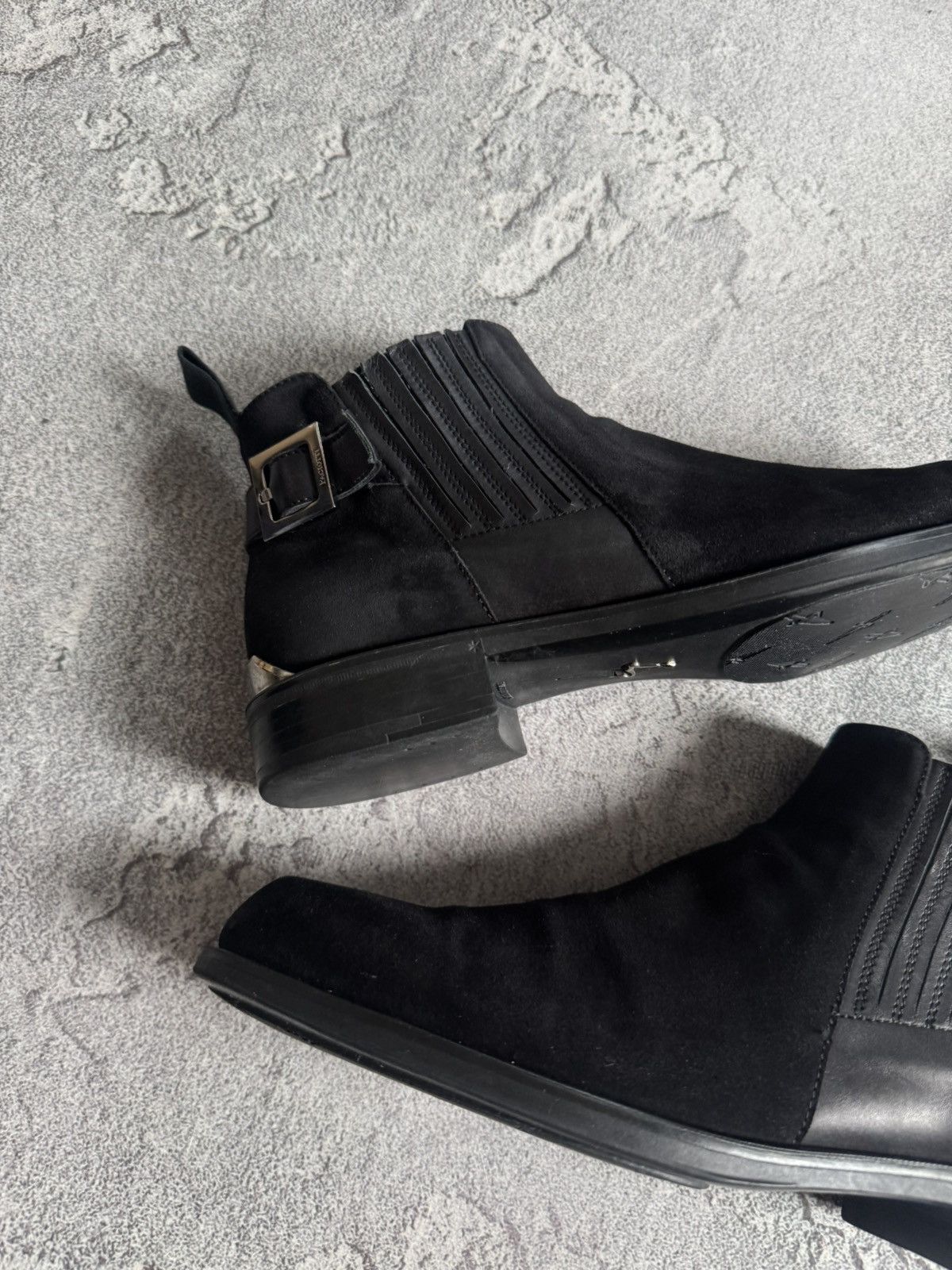 Other Cesare Paciotti 27.5cm suede black ankle boots shoes western Size US 9.5 / EU 42-43 - 3 Thumbnail