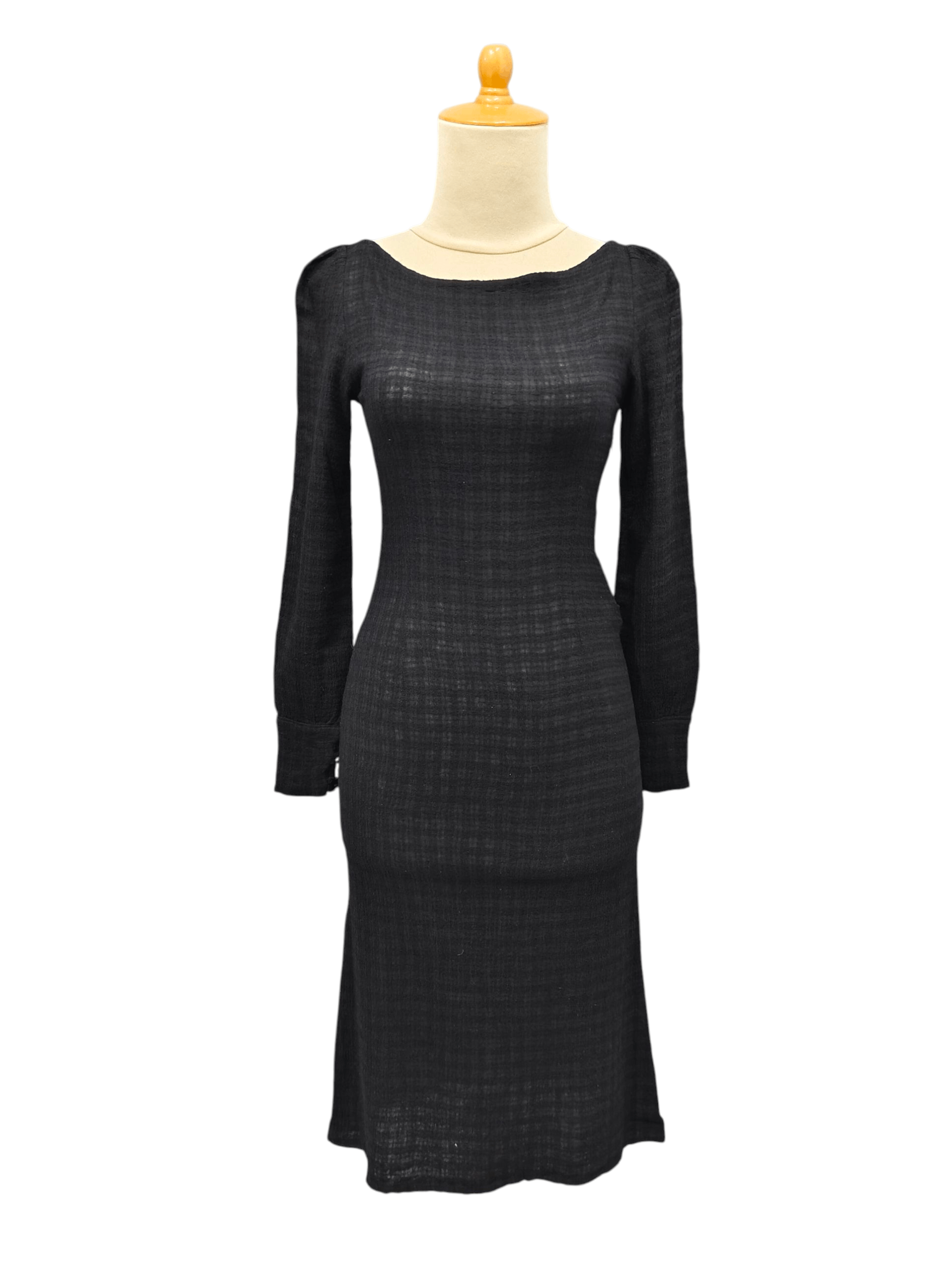 Kenzo ARCHIVE📕80s Kenzo Diffusion Caroll Knit Sheer Dress Size S / US 4 / IT 40 - 1 Thumbnail