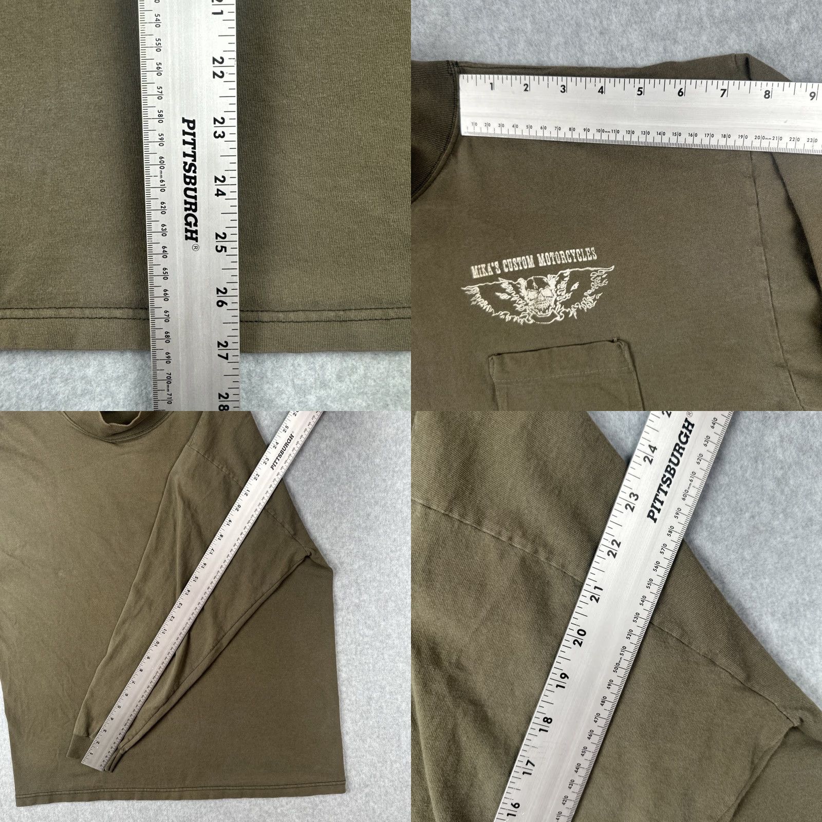 Harley Davidson VINTAGE Harley-Davidson Long Sleeve Pocket Shirt Mens L Green 90s Size US L / EU 52-54 / 3 - 9 Thumbnail