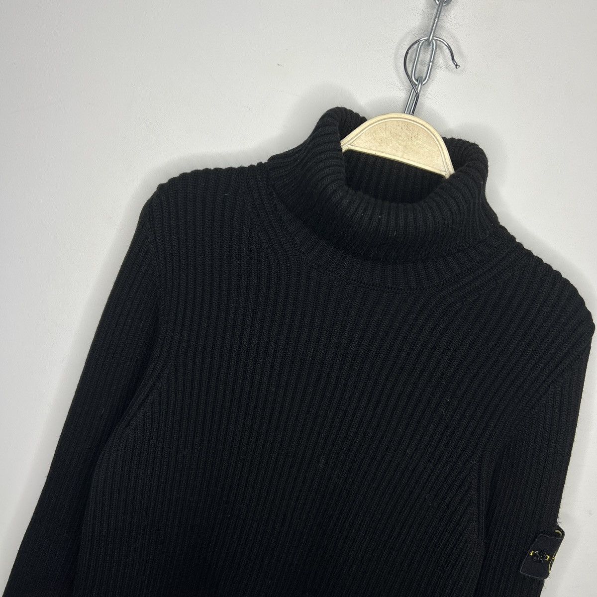Stone Island Vintage Stone Island Ribbed Wool Turtleneck Patch Sweater Size US M / EU 48-50 / 2 - 4 Thumbnail