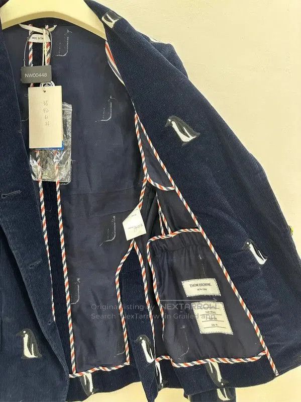 Thom Browne Thom Browne Navy Blue Cotton Long Sleeve Jacket . Size US S / EU 44-46 / 1 - 4 Thumbnail