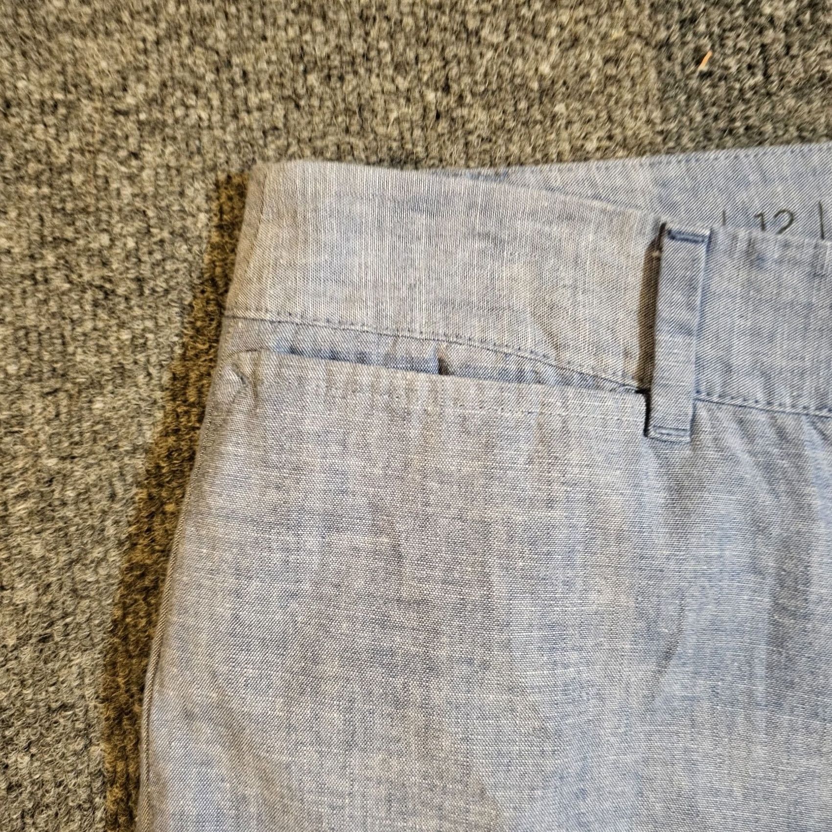 Talbots Talbots Pants Womens 12 Blue Chino Mid Rise Buttons Tapered Cropped Casual Basic Size 34" / US 12 / IT 48 - 3 Thumbnail