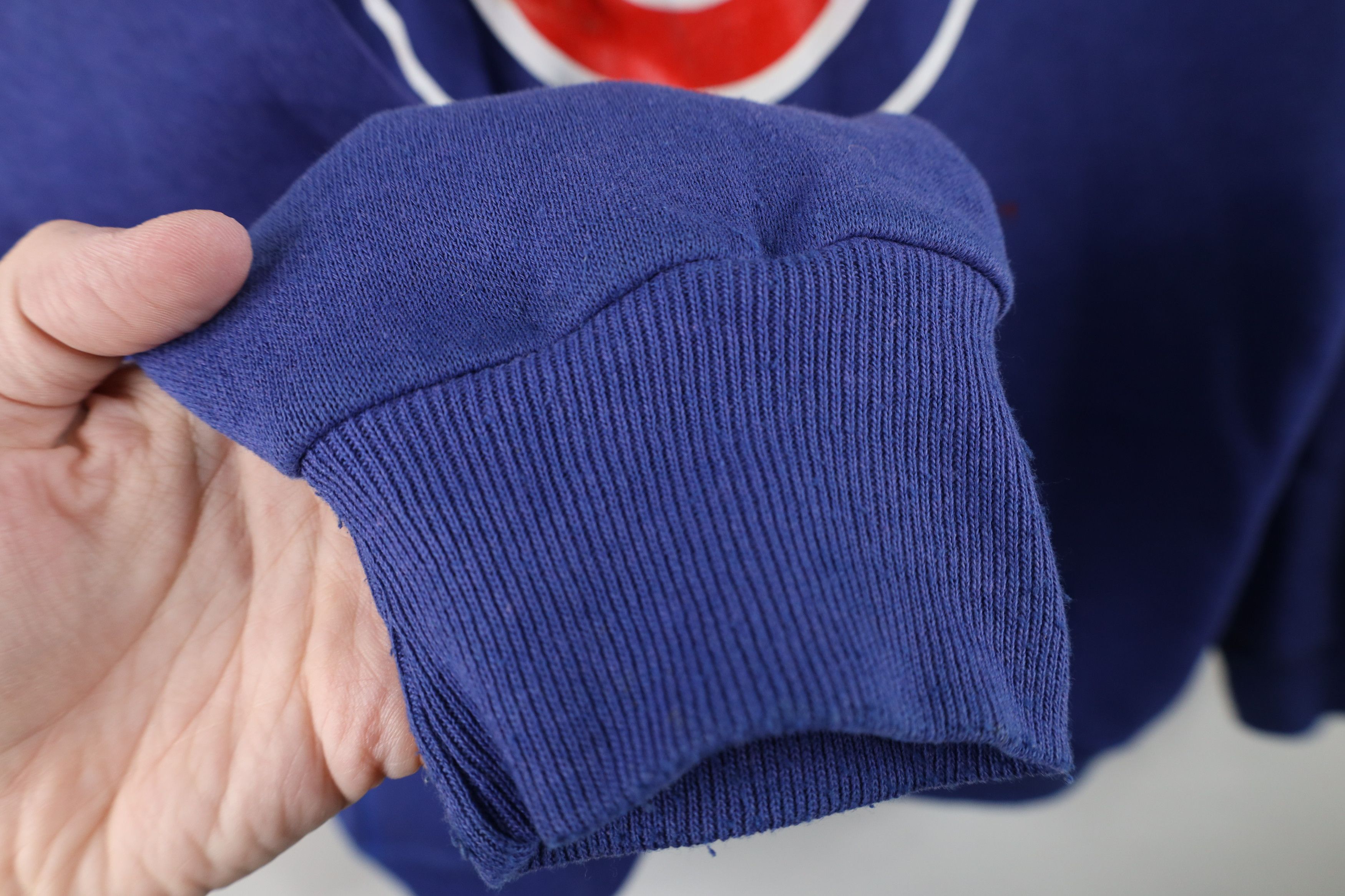 Vintage Vintage 80s Chicago Cubs Baseball Hoodie Sweatshirt Blue USA Size US XL / EU 56 / 4 - 9 Thumbnail