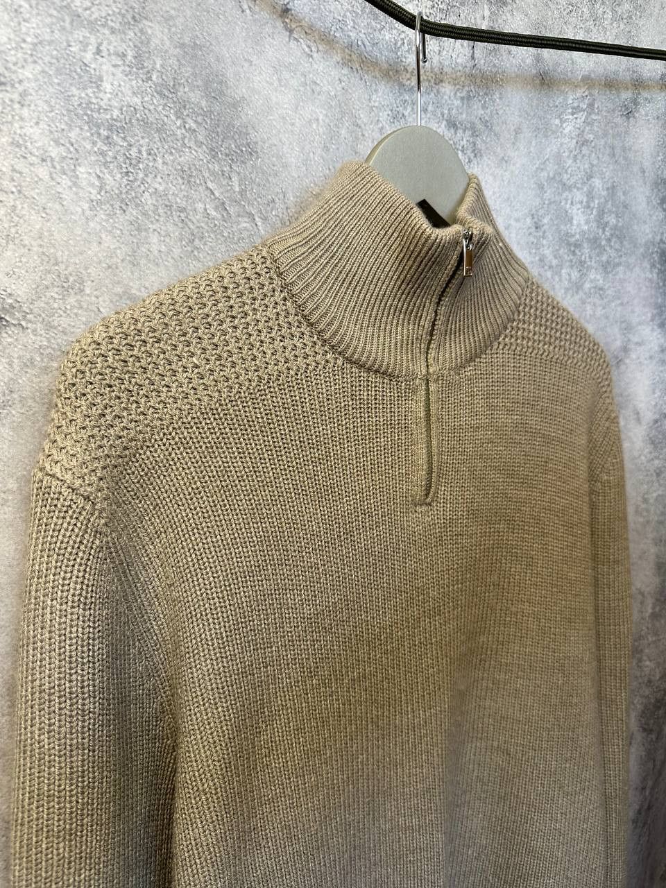 Reiss Reiss Fort 1/4 Zip Knit Sweater Beige Long Sleeve Jumper Size US L / EU 52-54 / 3 - 4 Thumbnail