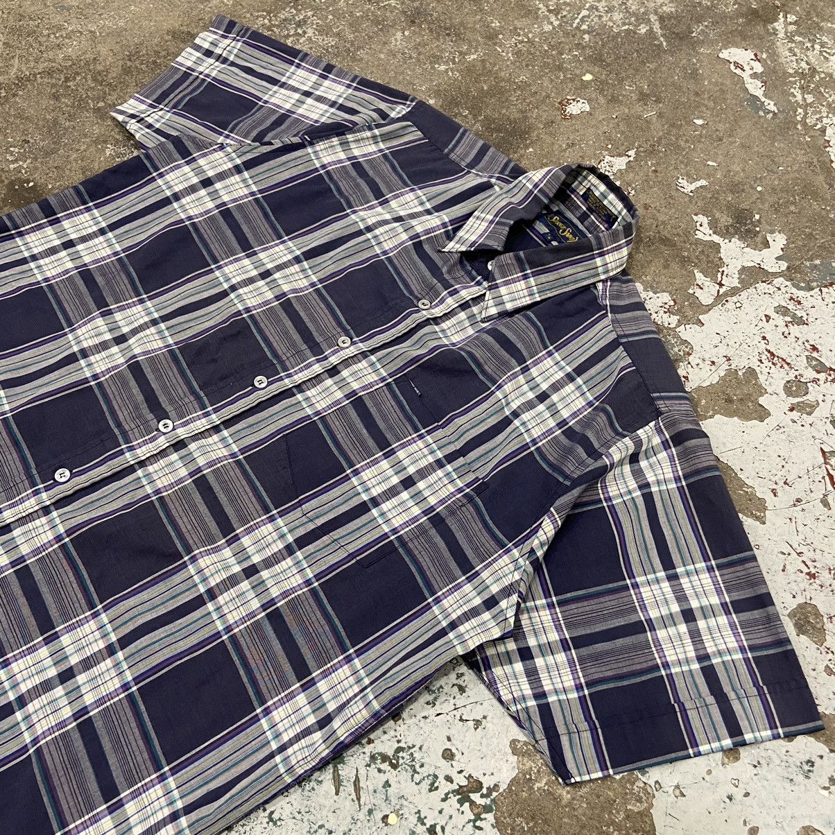 Vintage Vintage 1980s Plaid Button-up Shirt Size US L / EU 52-54 / 3 - 2 Thumbnail