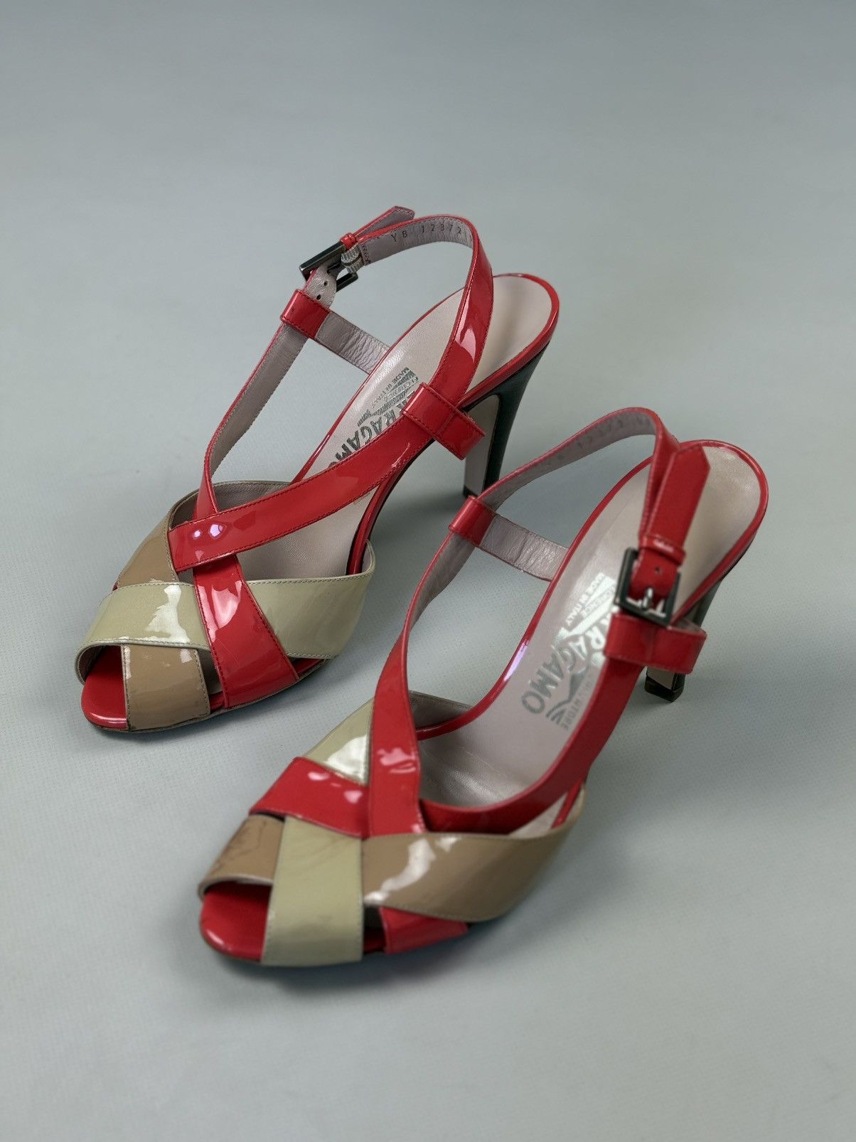 Salvatore Ferragamo Salvatore Ferragamo Ladies Leather Strappy Heels Shoes Size US 7.5 / IT 37.5 - 7 Thumbnail