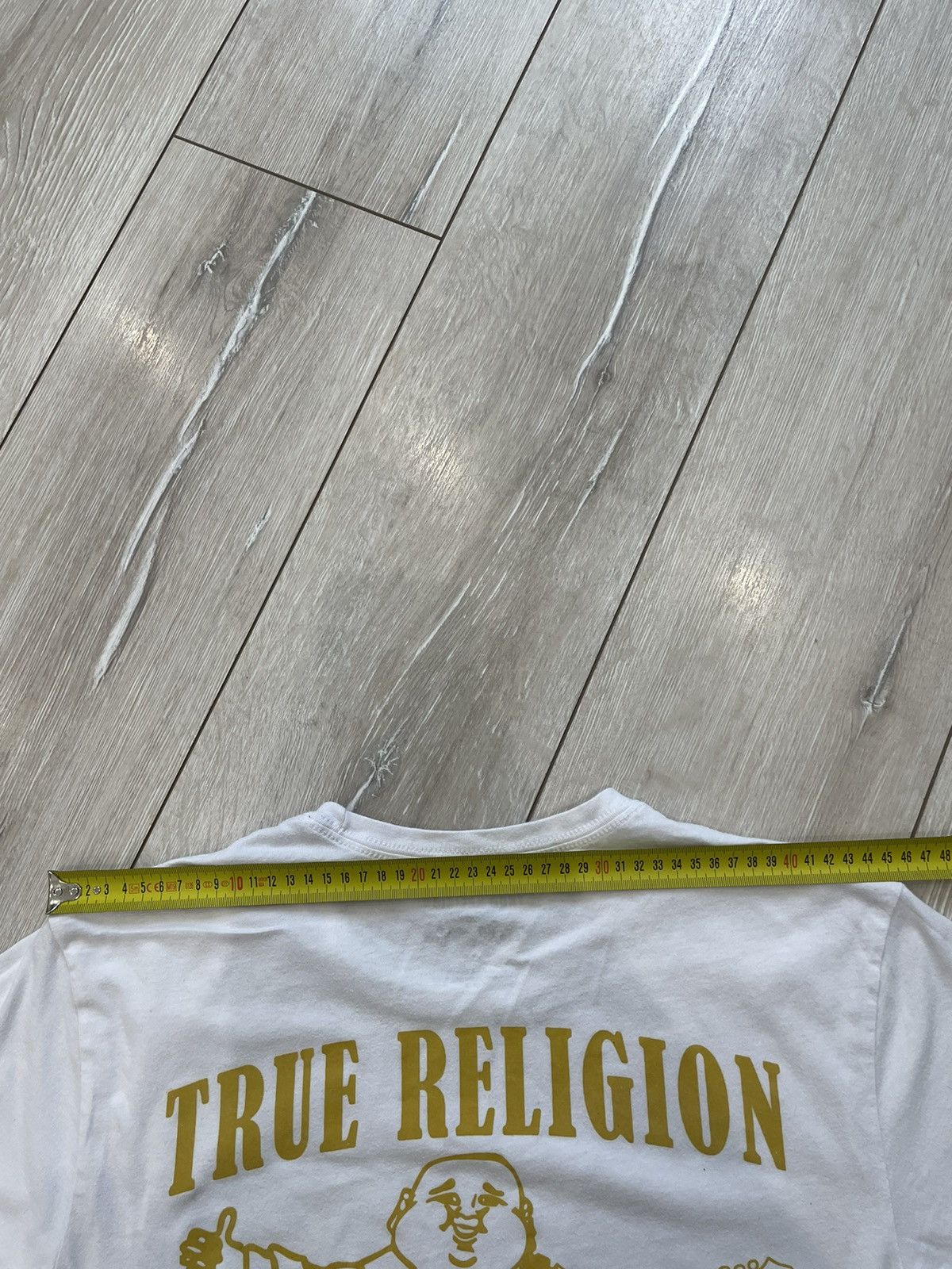 True Religion Vintage True Religion T-Shirt Big Logo Budha White Gold Man Size US M / EU 48-50 / 2 - 11 Thumbnail