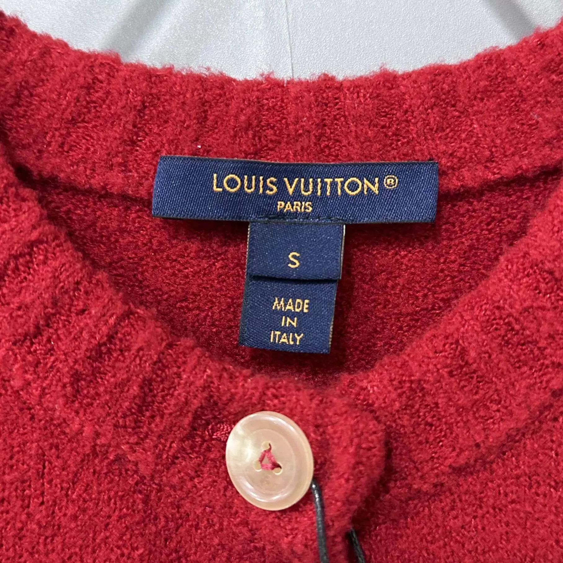 Louis Vuitton LV Red Single-Breasted Knit Jacket S 26 Size S / US 4 / IT 40 - 5 Thumbnail
