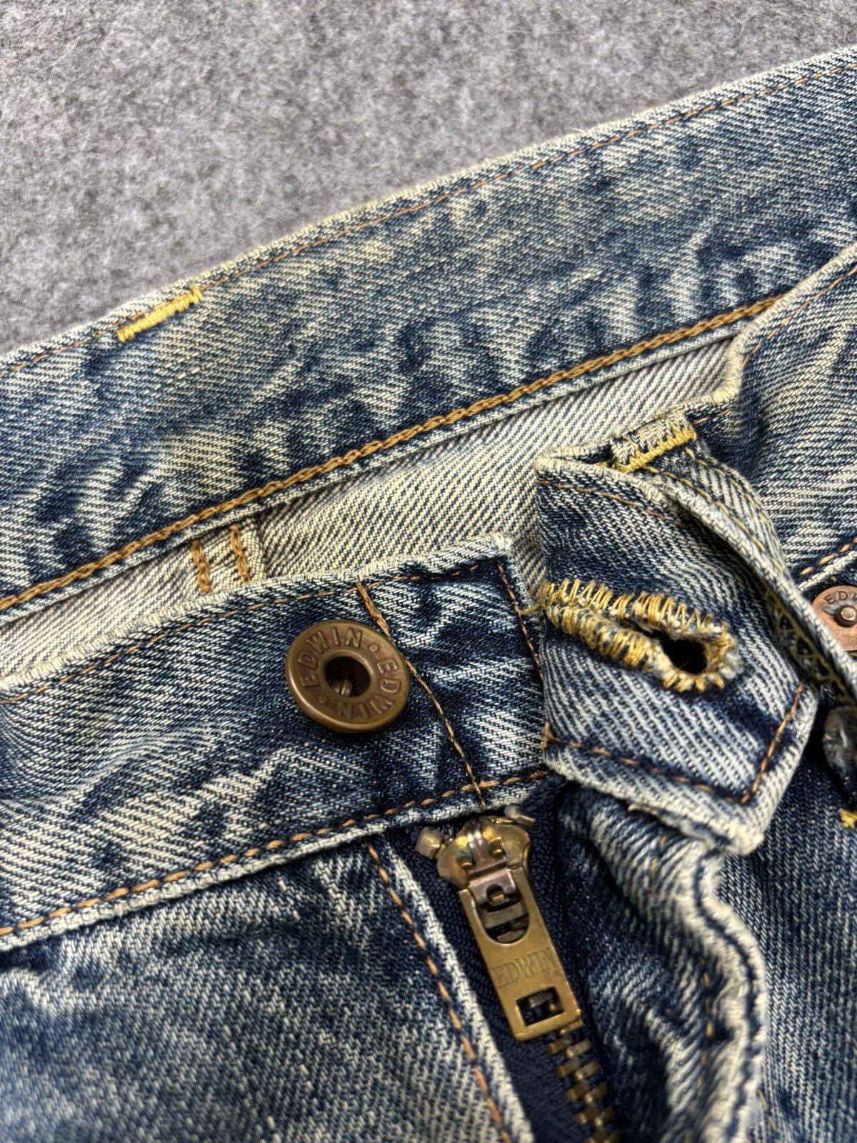 Edwin Vintage Edwin 505X Rusty Medium Wash Selvedge Denim F686 Size US 30 / EU 46 - 8 Thumbnail