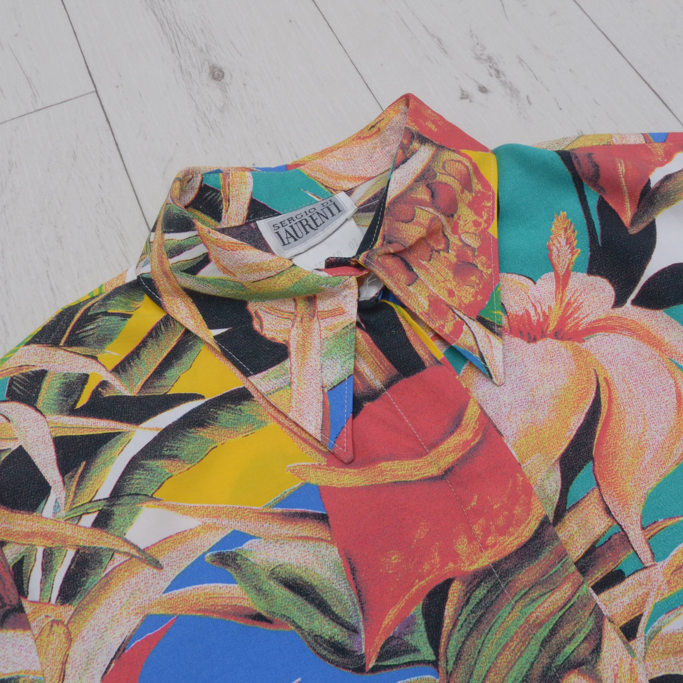 Designer × Vintage Vintage Sergio DI Llaurenti Hawaii Viscose Shirt Blouses Size M / US 6-8 / IT 42-44 - 6 Thumbnail