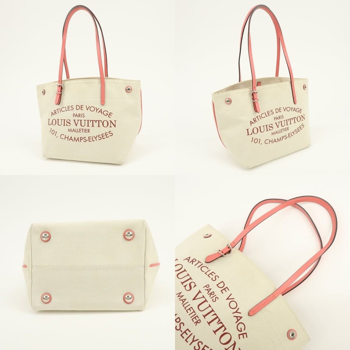 Louis Vuitton Louis Vuitton Articles de Voyage Cabas PM Canvas Tote Cream Size ONE SIZE - 3 Thumbnail