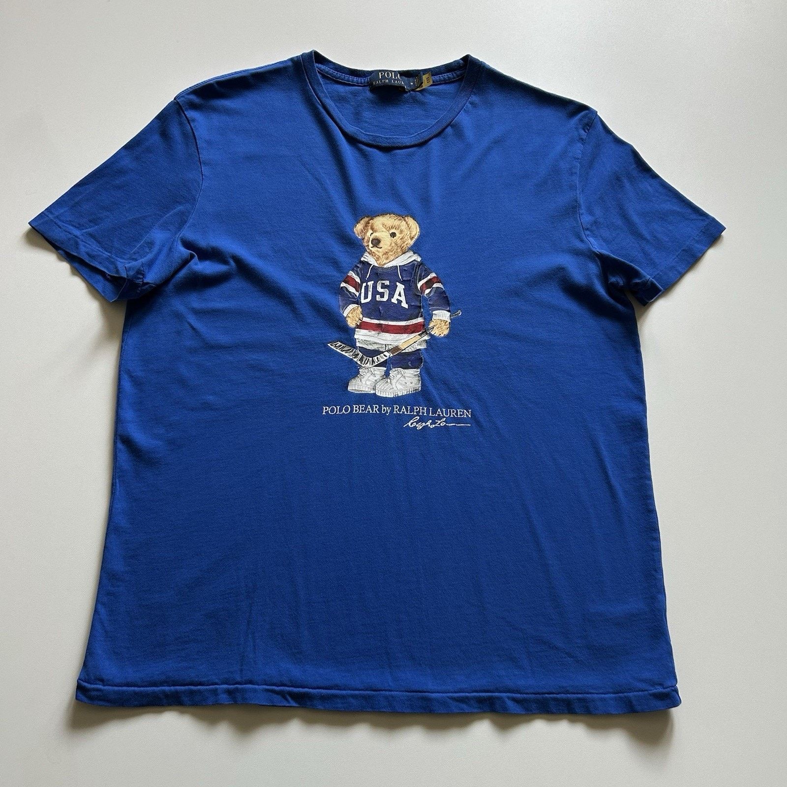 Polo Ralph Lauren Ralph Lauren Blue Polo Bear USA Hockey T-Shirt Medium Blue Size US M / EU 48-50 / 2 - 1 Thumbnail