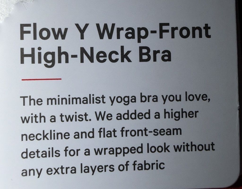 Lululemon LULULEMON FLOW Y WRAP FRONT HIGH NECK BRA RED COLOR SZ 4 NWT Size ONE SIZE - 3 Thumbnail