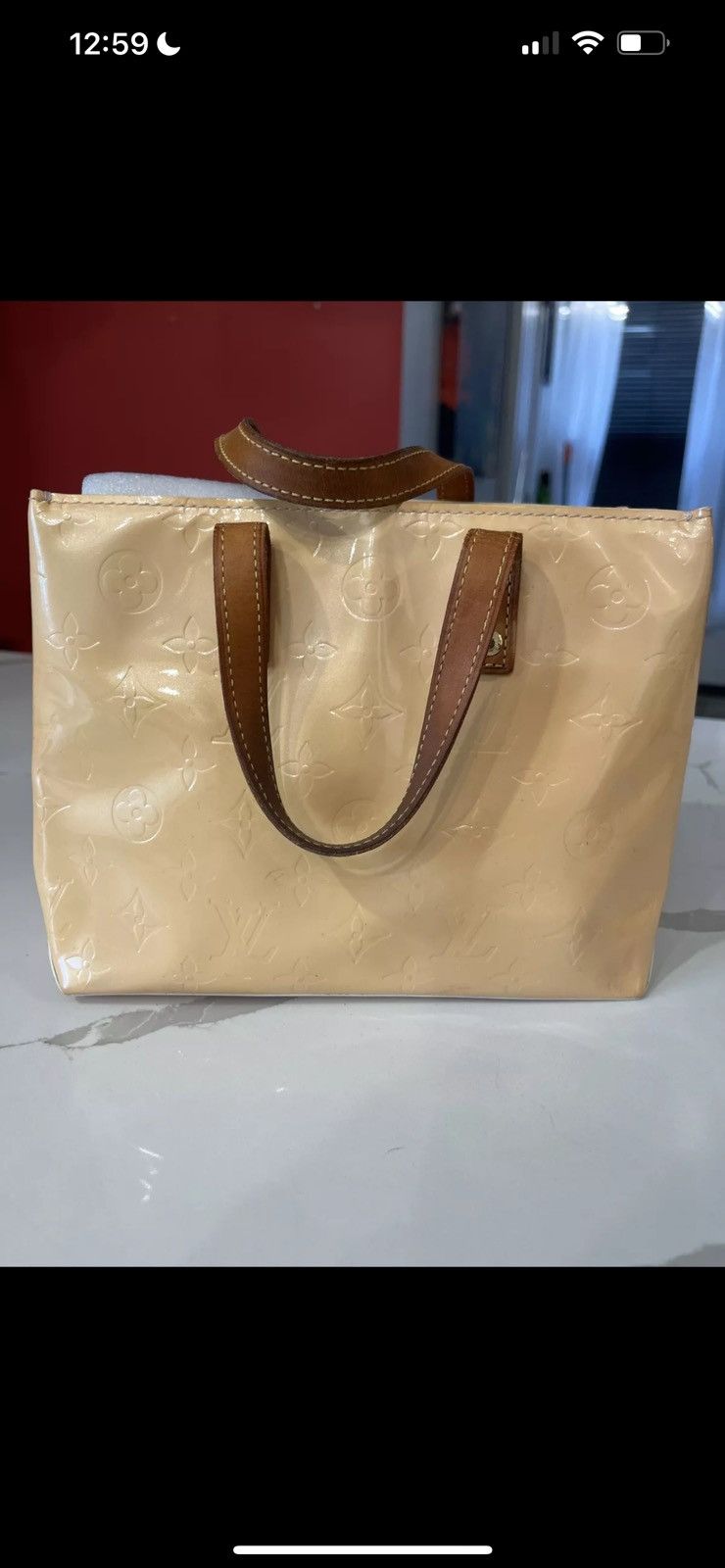 Louis Vuitton Louis Vuitton Vernis Monogram Handbag Yellow Size ONE SIZE - 1 Thumbnail
