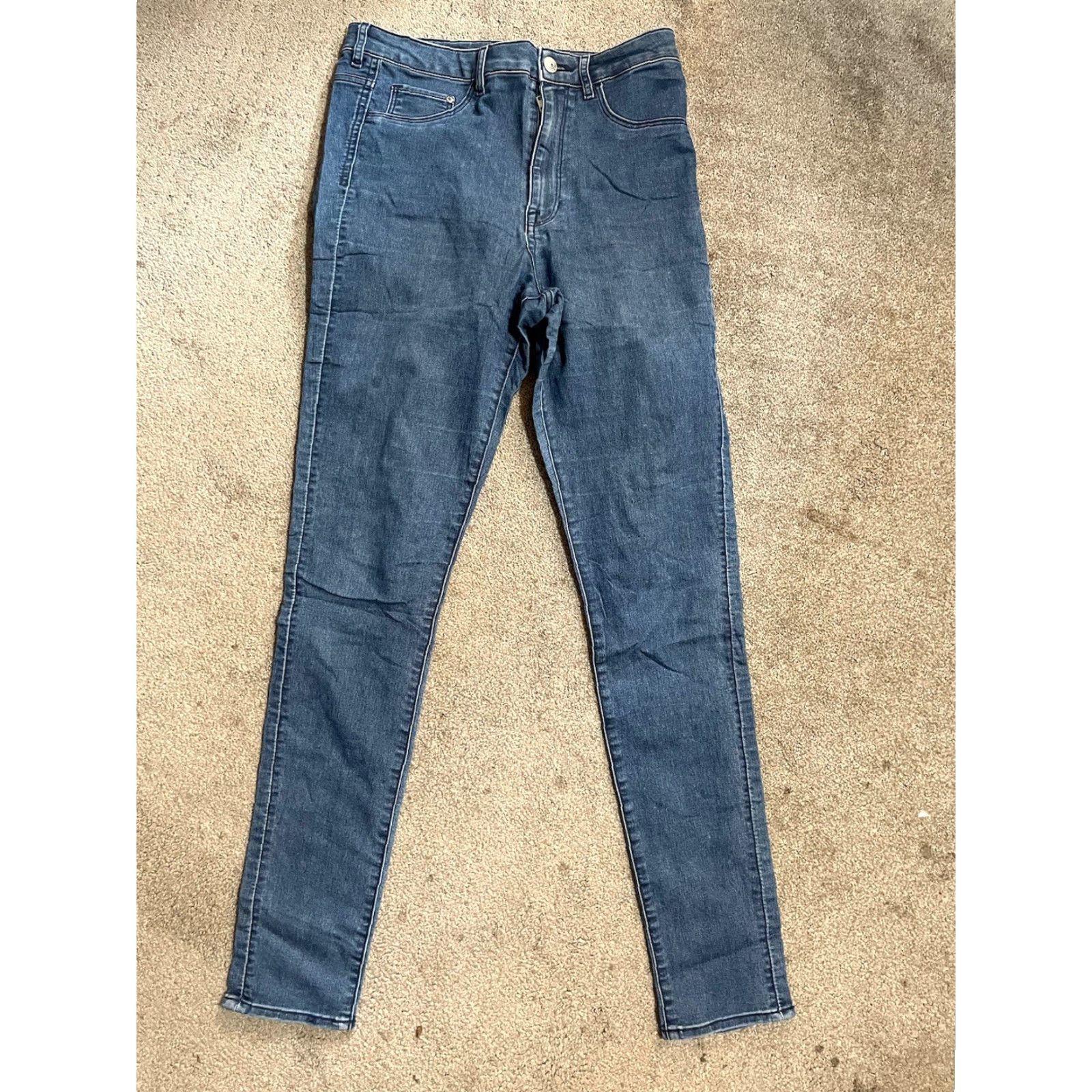 Vintage And & Denim Jeans Blue Jeggings High Waist Ankle Length Super Skinny Women’s 31 Size 24" / US 00 / IT 34 - 2 Thumbnail