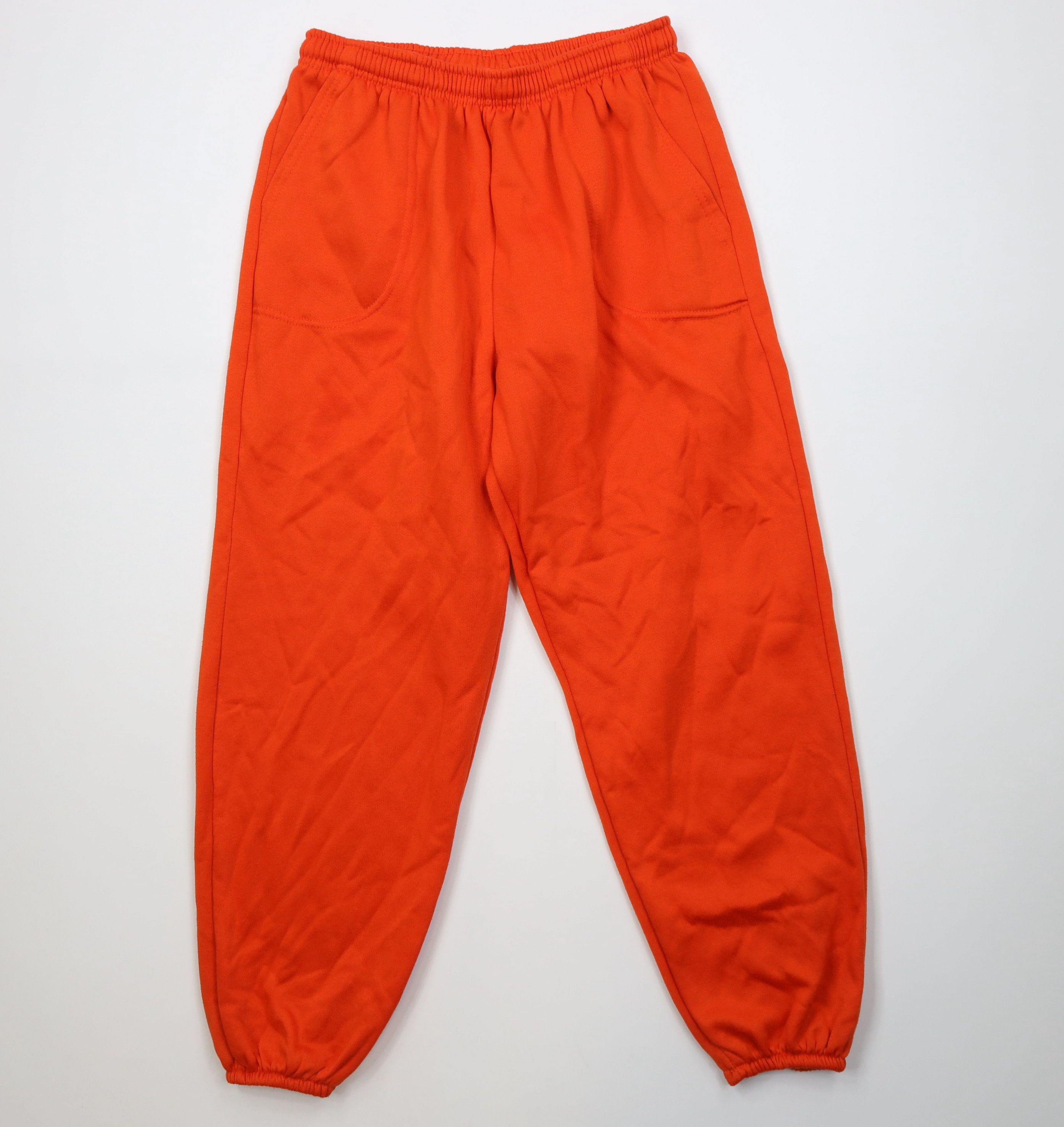 Vintage Vintage 90s Streetwear Cuffed Sweatpants Joggers Orange USA Size 28" / US 6 / IT 42 - 1 Thumbnail