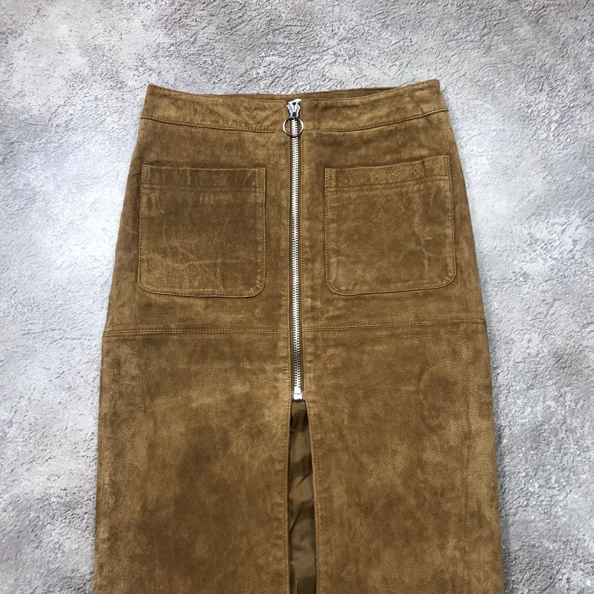 Japanese Brand vintage maxi skirt japan suede style avant garde y2k Size 28" / US 6 / IT 42 - 2 Thumbnail