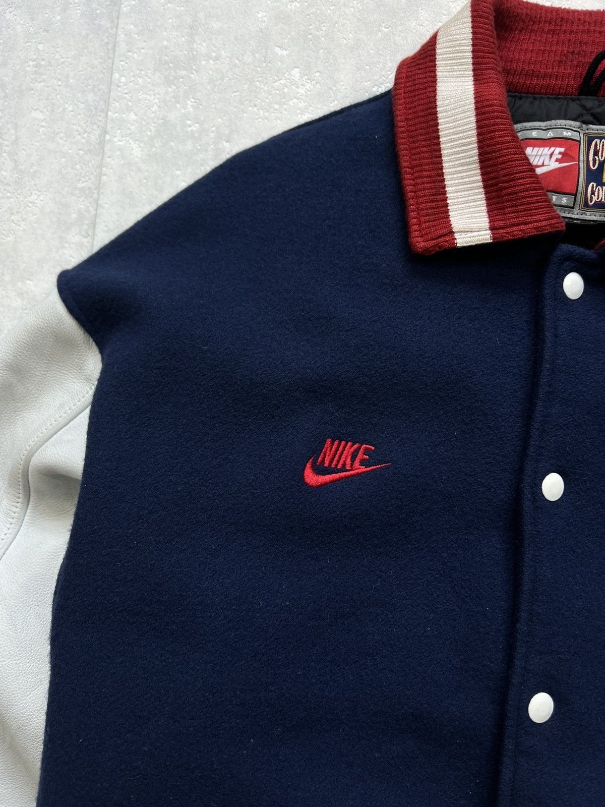 Nike 00's NIKE SOX EXTREMLY RARE VARSITY HEAVE BOMBER JACKET Size US L / EU 52-54 / 3 - 5 Thumbnail