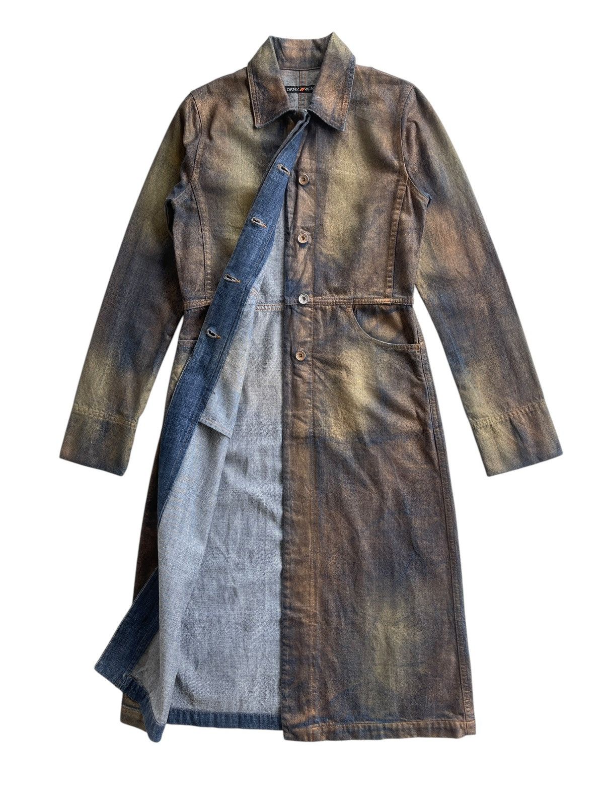 DKNY DKNY Dye Denim LongCoat Size S / US 4 / IT 40 - 3 Thumbnail