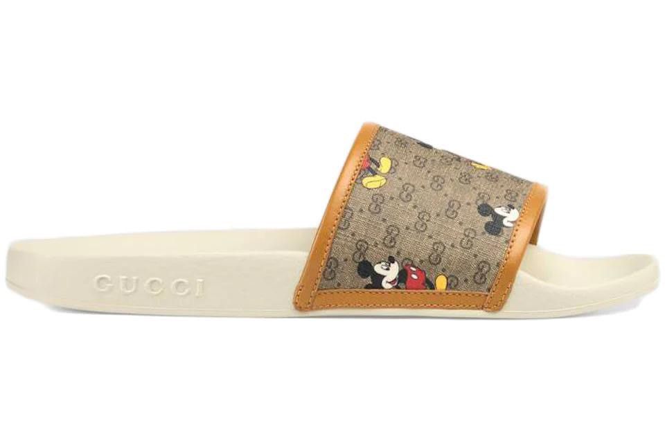 image of Disney Brown Mickey Mouse Sandals, Men's (Size 8)