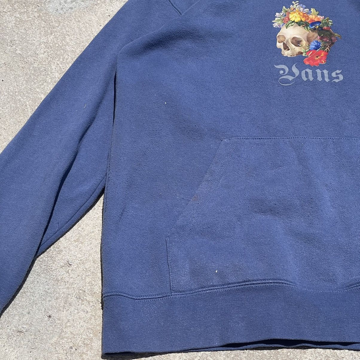 Vans “VANS” FLORAL SKULL VELVET LETTERING HOODIE Size US M / EU 48-50 / 2 - 5 Thumbnail