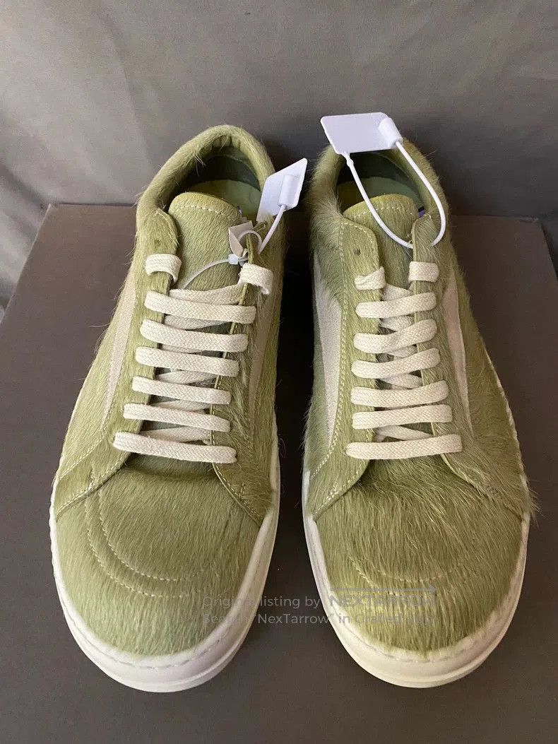 Rick Owens Rick Owens Green Fur Sneakers Size 43. Size US 10 / EU 43 - 2 Thumbnail