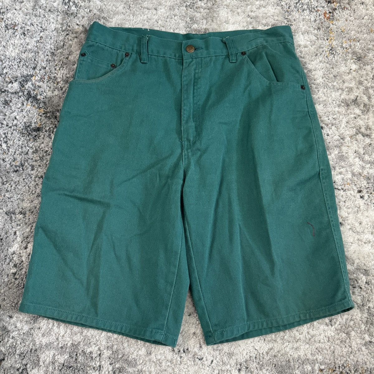 Bugle Boy × JNCO × Vintage Essential Vintage 90s Bugle boy surfwear baggy teal shorts Size US 34 / EU 50 - 3 Thumbnail