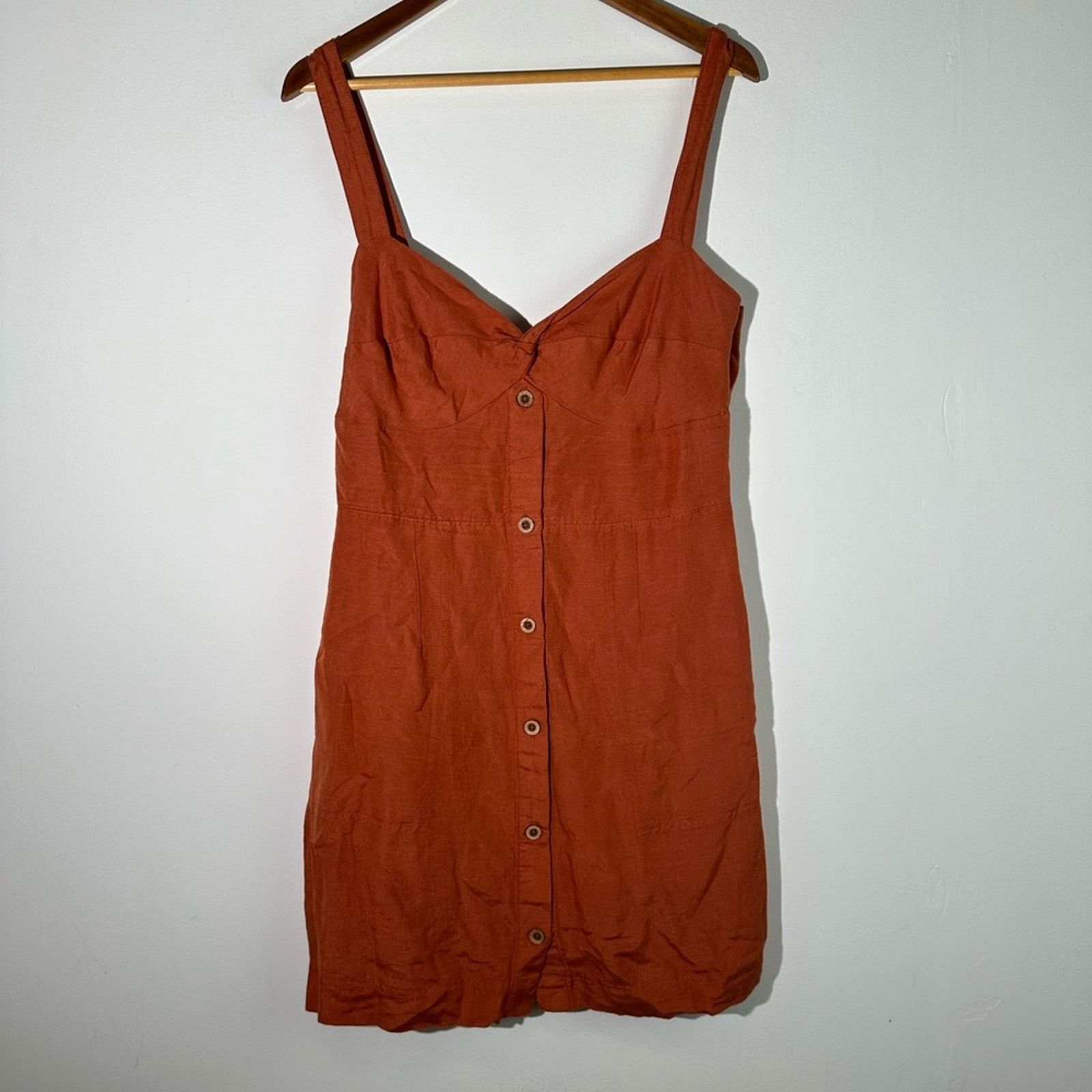 Anthropologie Anthropology Maeve Twist Front Dress Size L / US 10 / IT 46 - 2 Thumbnail