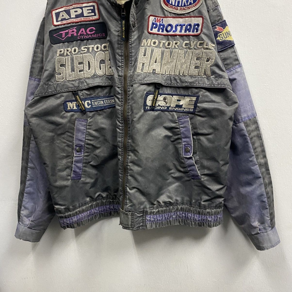 YELLOW CORN Vintage Yellow Corn Sledge Hammer NHRA Racing Jacket Size US XL / EU 56 / 4 - 5 Thumbnail