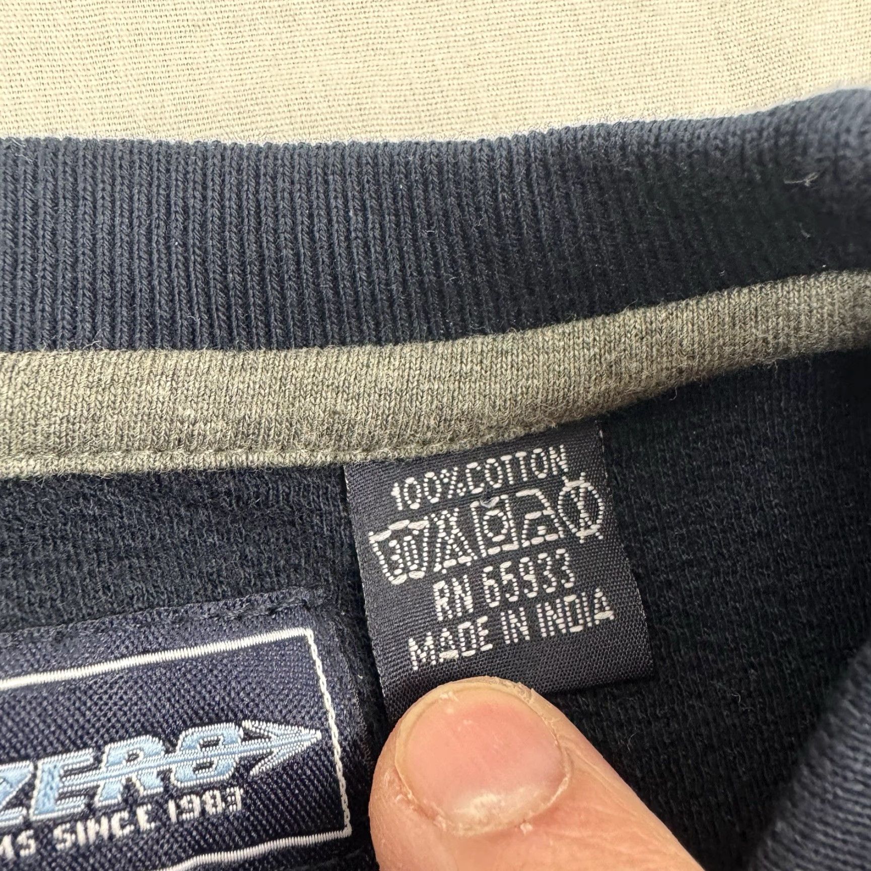Point Zero VINTAGE Point Zero Sweatshirt Long Sleeve Adult L Blue Cotton 90s Grunge Hipster Y2K Mens Sweatshirt Size US L / EU 52-54 / 3 - 5 Thumbnail