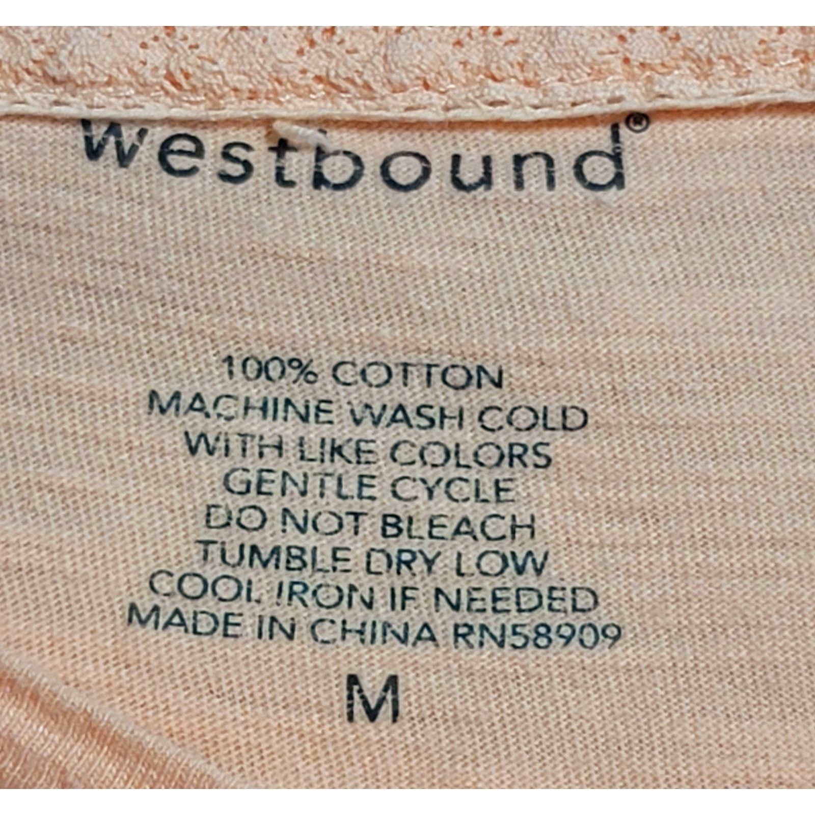 Other Westbound Light Orange Slub Knit 3/4 Sleeve Top Medium Size M / US 6-8 / IT 42-44 - 4 Thumbnail