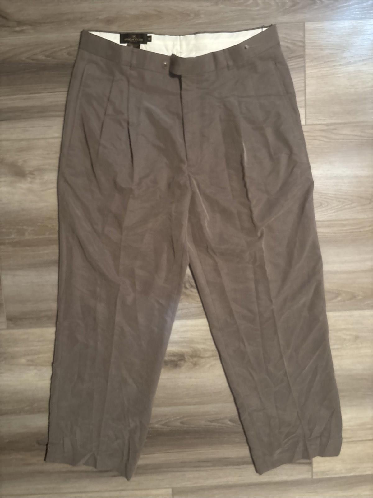 BUGATCHI Bugatchi Mens Chino Stretch Dress Pants Travelers Size 36 Size US 36 / EU 52 - 2 Thumbnail