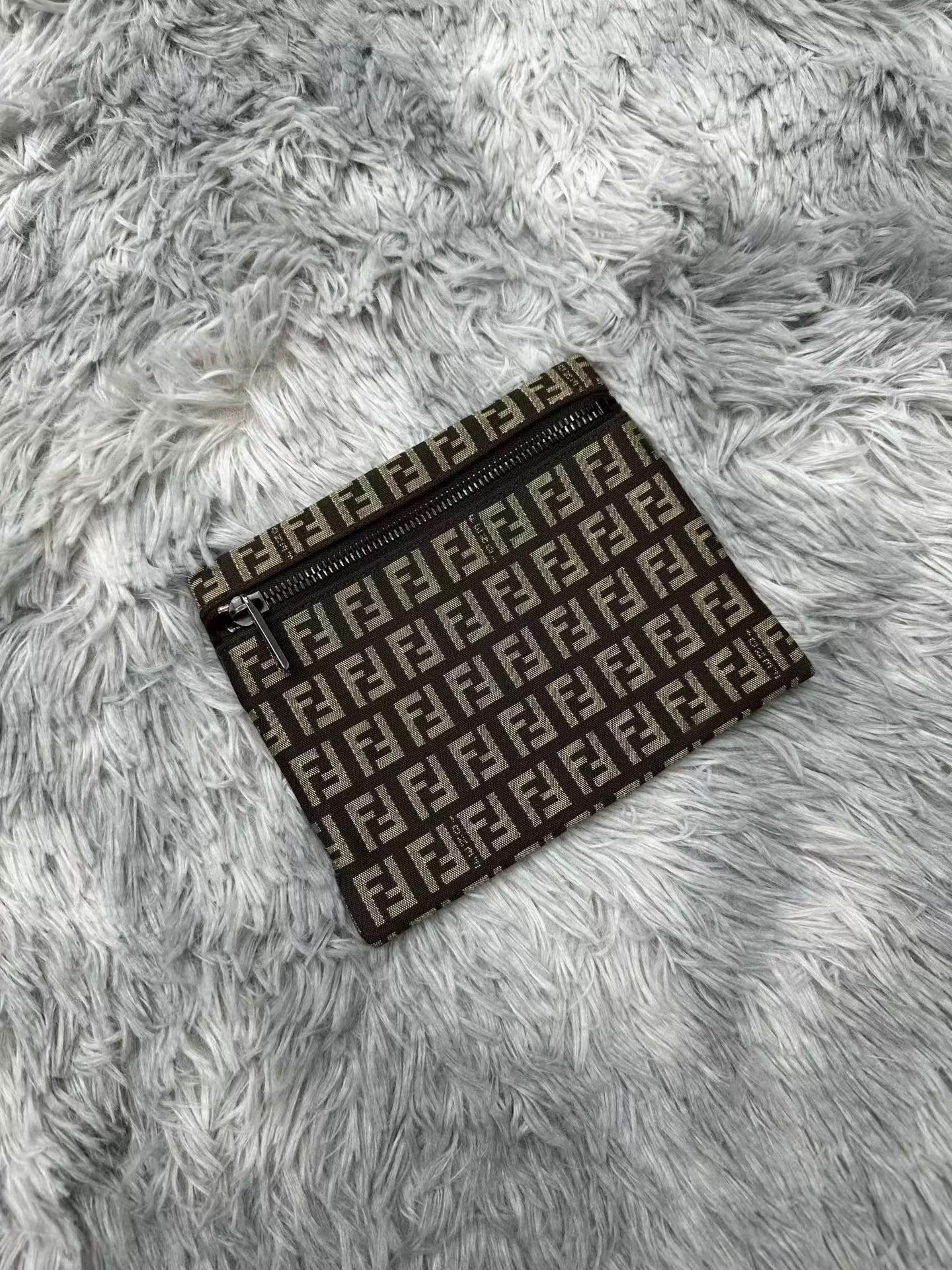 Fendi Fendi Double F All-Over Print Toiletry Bag - New Size ONE SIZE - 1 Thumbnail