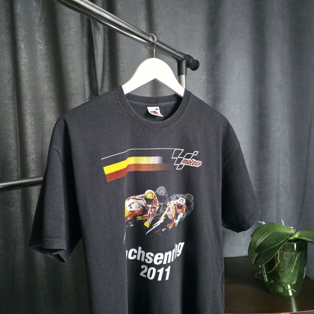 Fruit Of The Loom ULTRA RARE Vintage 2011 MotoGP Sachsenring T-Shirt Rossi Size US L / EU 52-54 / 3 - 2 Thumbnail