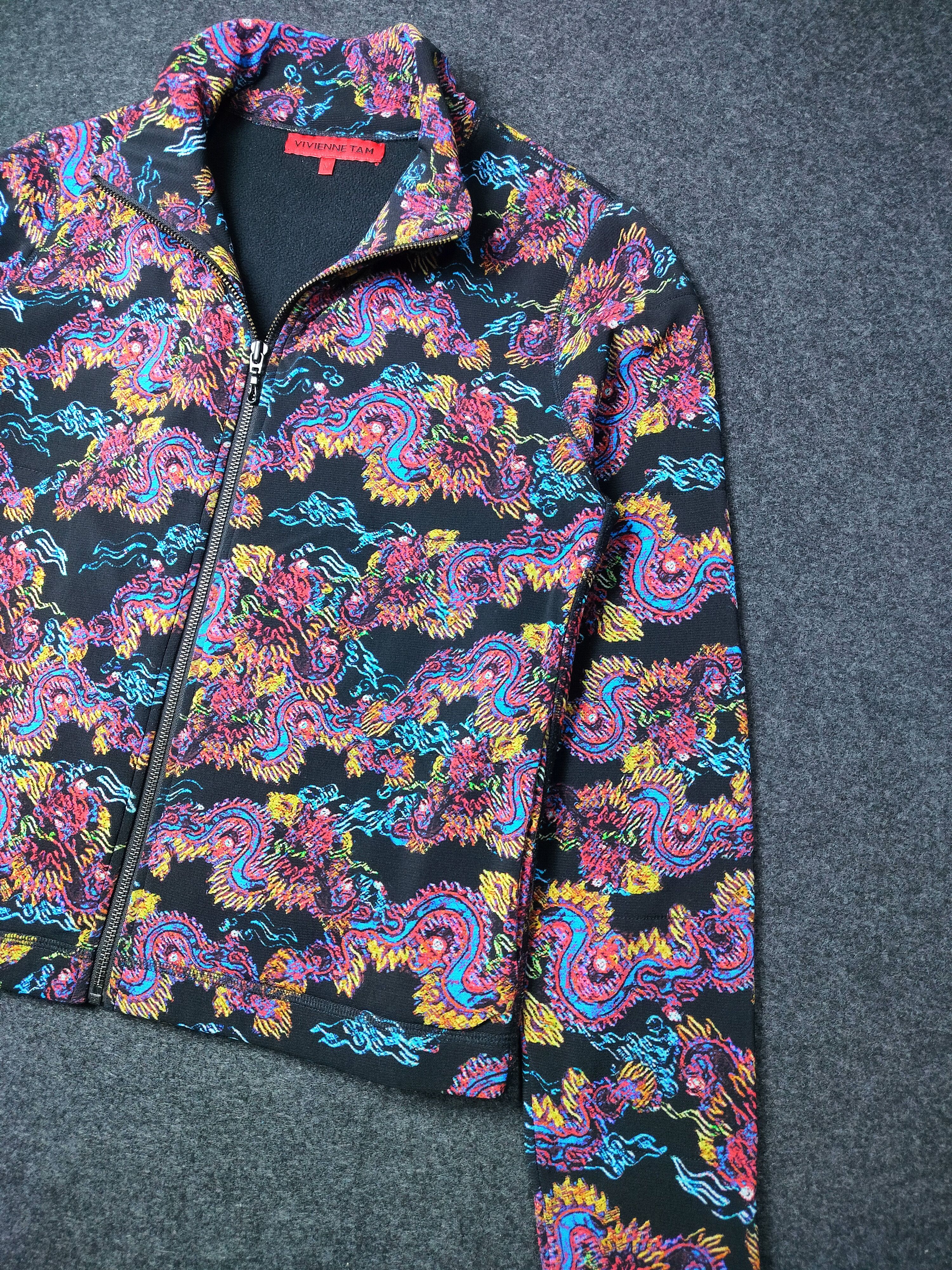 Vivienne Tam Rare Vivienne Tam Dragon All Over Print Zip Up Jacket Size M / US 6-8 / IT 42-44 - 7 Thumbnail