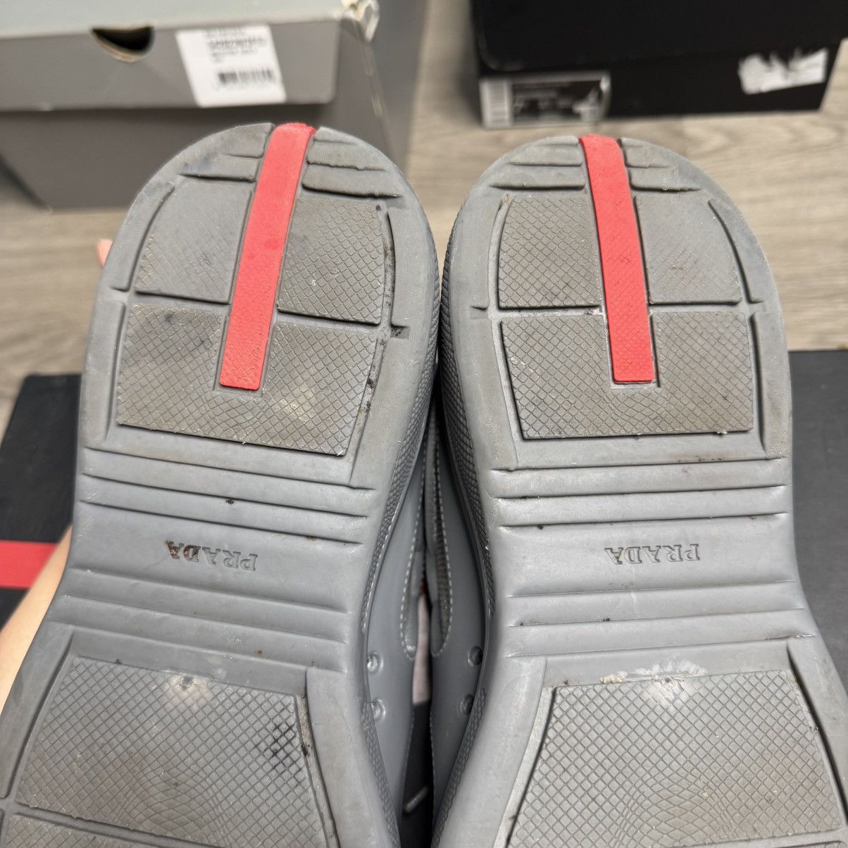 Prada Prada America’s Cup Sneaker Soft Rubber Steel Grey Size US 8 / EU 41 - 14 Thumbnail