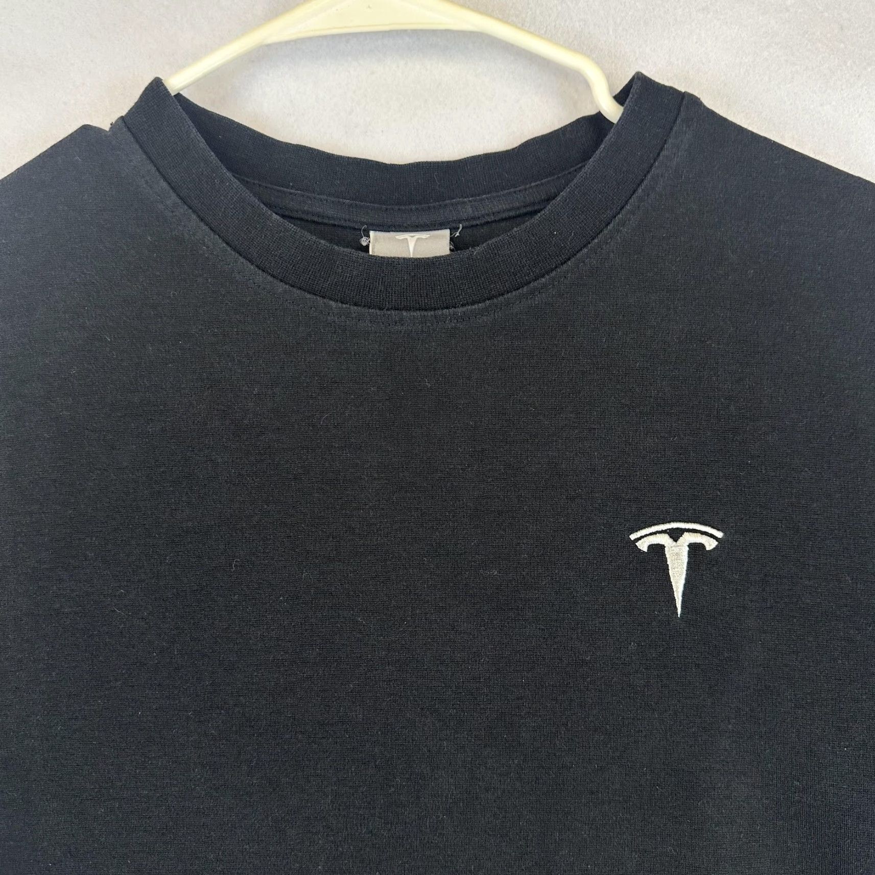 Logo 7 Tesla Sweater Mens Large Black Crewneck Pullover Logo Long Sleeve Casual Top Size US M / EU 48-50 / 2 - 3 Thumbnail